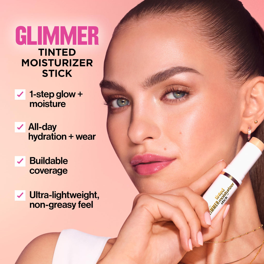 Revlon Glimmer Tinted Moisturizer Stick — Lightweight, Hydrating Glow Foundation (100) | 0.31 oz
