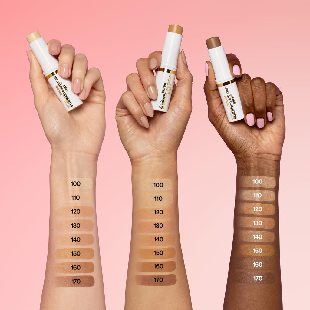 Revlon Glimmer Tinted Moisturizer Stick — Lightweight, Hydrating Glow Foundation (100) | 0.31 oz
