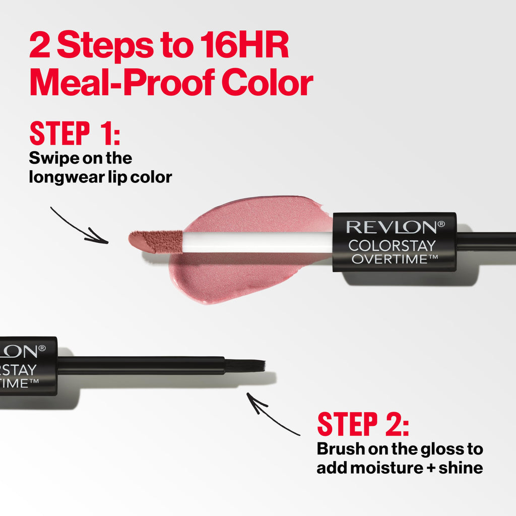 Revlon ColorStay Overtime Lipcolor + Clear Gloss in 340 Eternally Tan