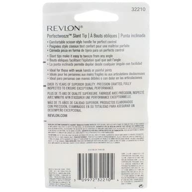 Revlon Perfectweeze Tweezer, Slant Tip – Pack of 3 | Precise, Comfortable Grooming
