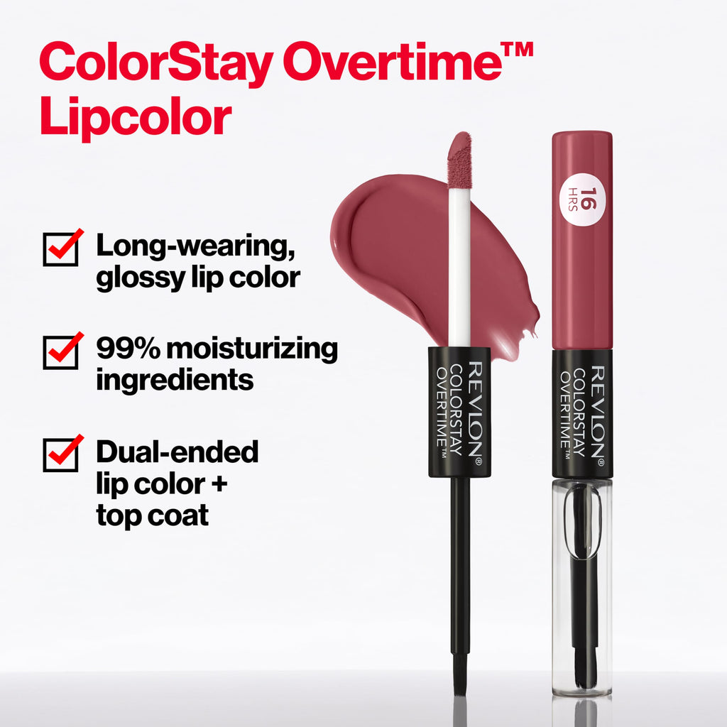 Revlon ColorStay Overtime Lipcolor + Clear Gloss in 340 Eternally Tan