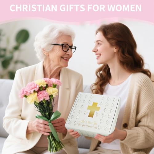 RevoNext Christian Gifts for Women | Faithful Gift Set with Bible Verse Jar, Tumbler & More