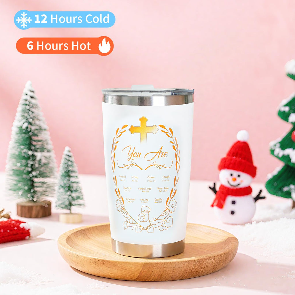 RevoNext Christian Gifts for Women | Faithful Gift Set with Bible Verse Jar, Tumbler & More