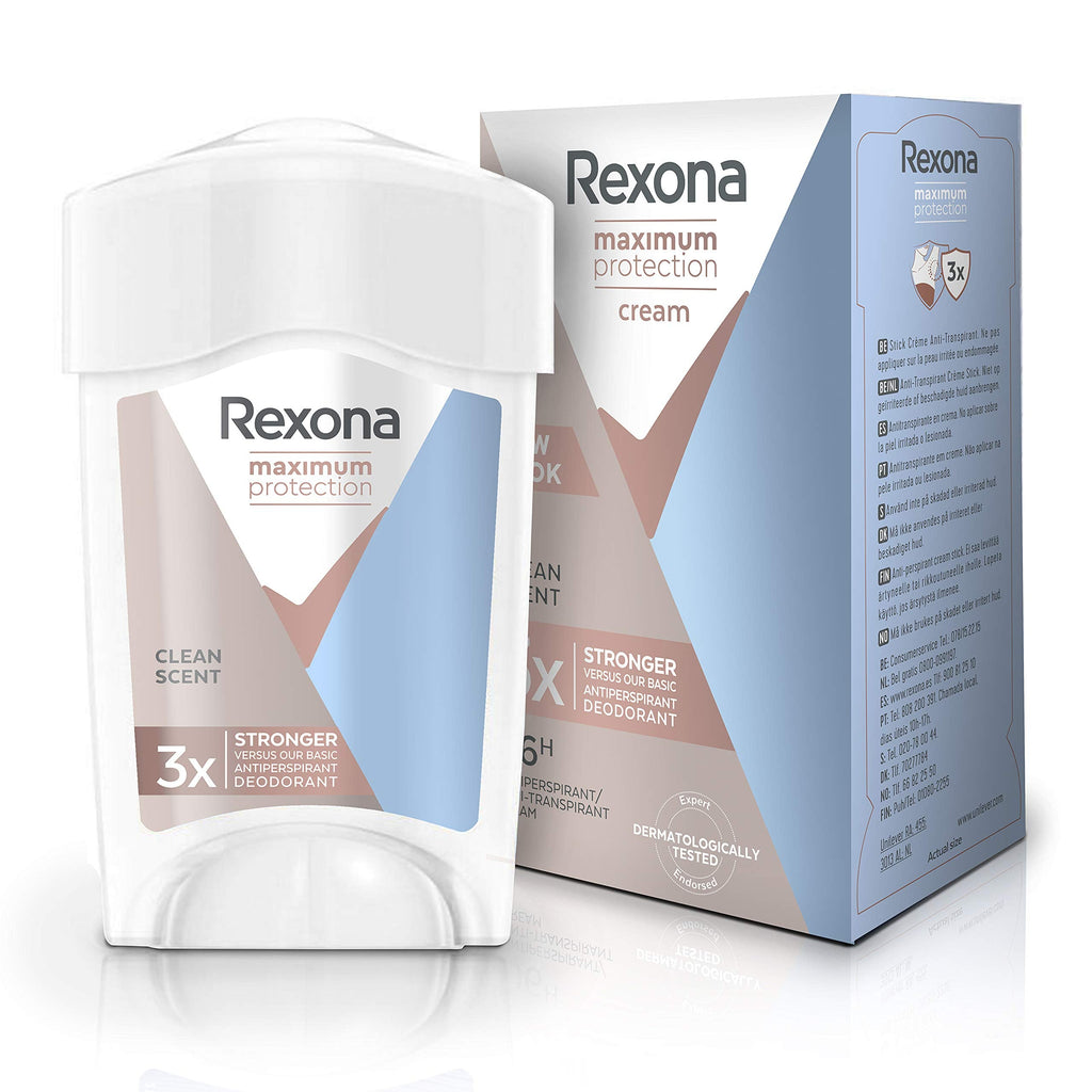 Rexona Maximum Protection Sensitive Dry Antiperspirant Cream 45 ml – Long-Lasting Sweat and Odor Defense