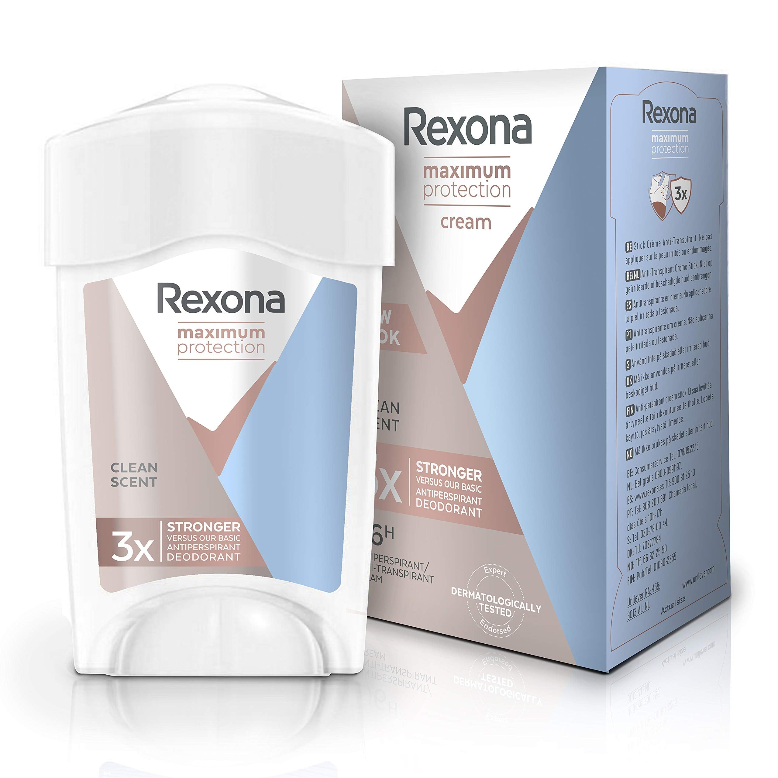 Rexona Maximum Protection Sensitive Dry Antiperspirant Cream 45 ml – Long-Lasting Sweat and Odor Defense