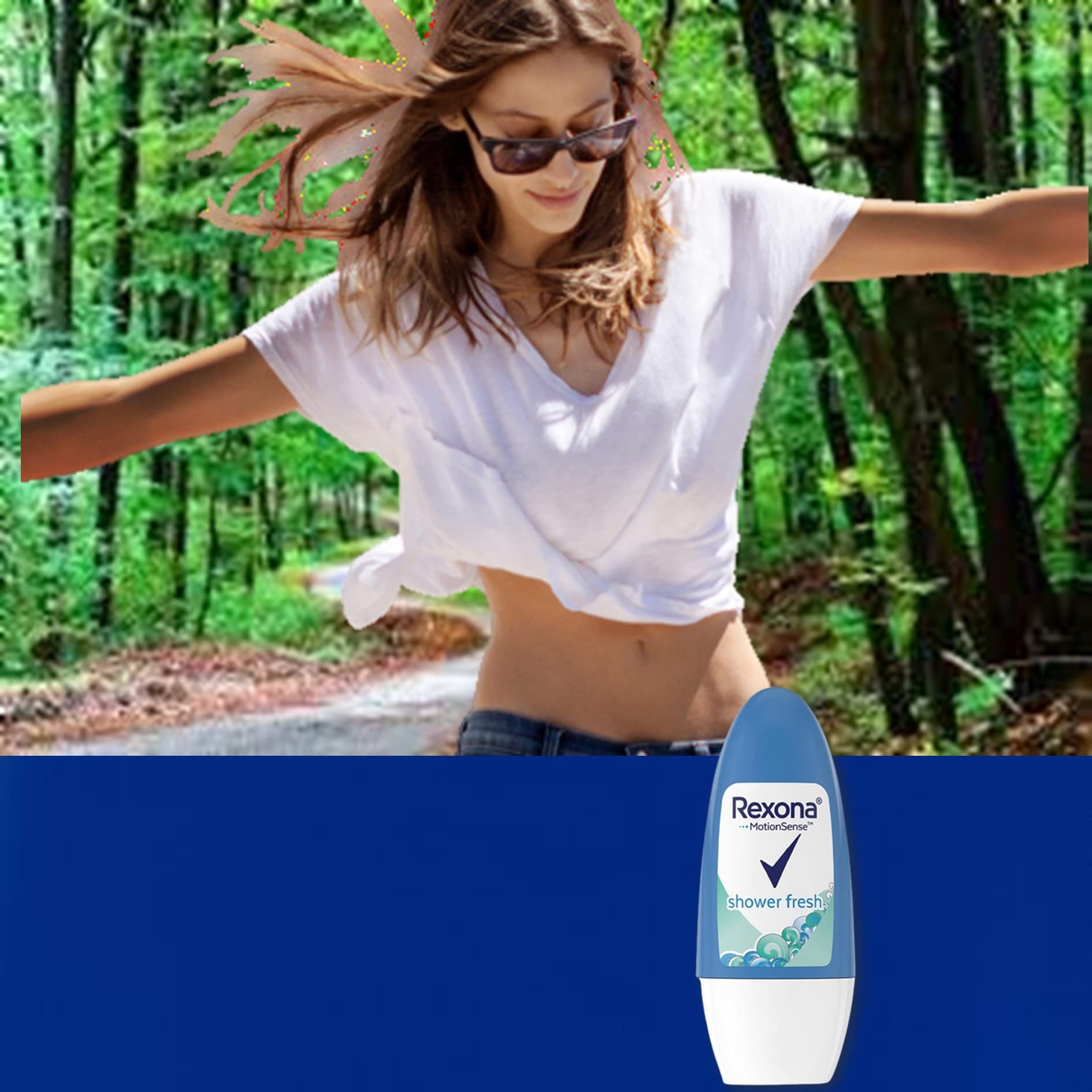 Rexona Shower Fresh Roll-On Antiperspirant Deodorant for Women – Pack of 3 (50 ml each)