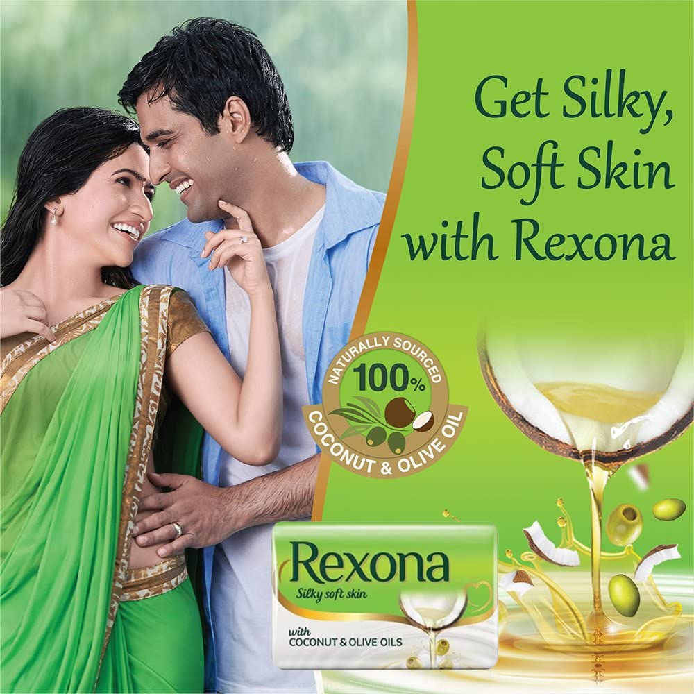 Rexona Silky Soft Skin with Coconut & Olive Oils – 4 x 100g Deodorant Pack