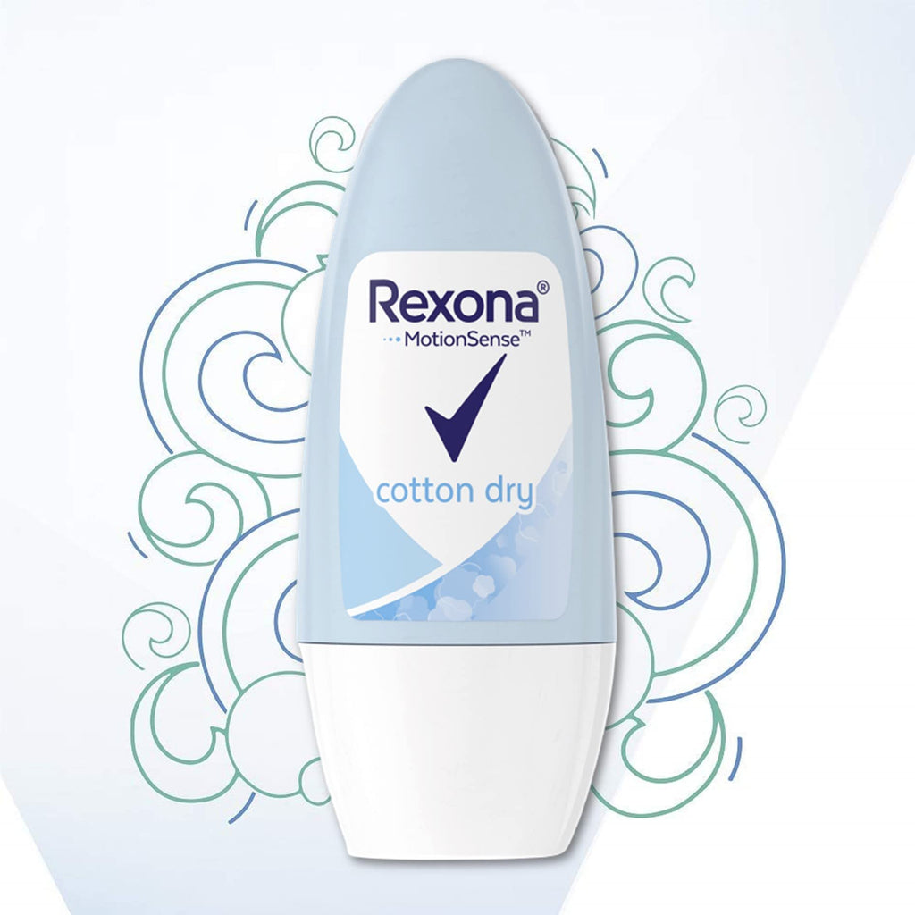 Rexona Women Cotton Dry Roll-On — Ultra-Dry Protection with Motionsense