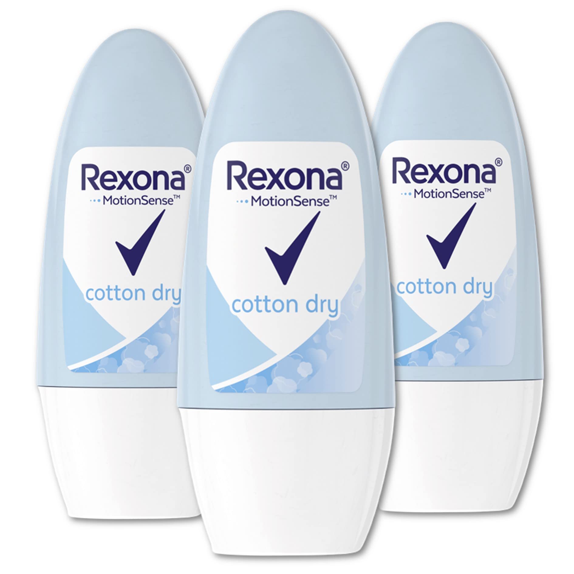 Rexona Women Cotton Dry Roll-On — Ultra-Dry Protection with Motionsense