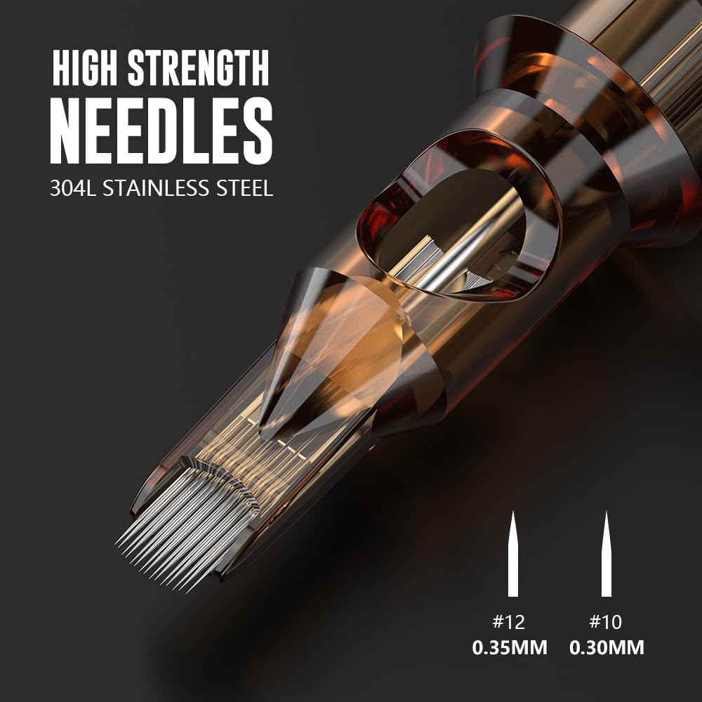 RHEIN Tattoo Cartridge Needles 20pcs 23RM Bugpin 0.3mm | 3.5mm M-Taper, Closed Tips EN02-20-CF1023RM