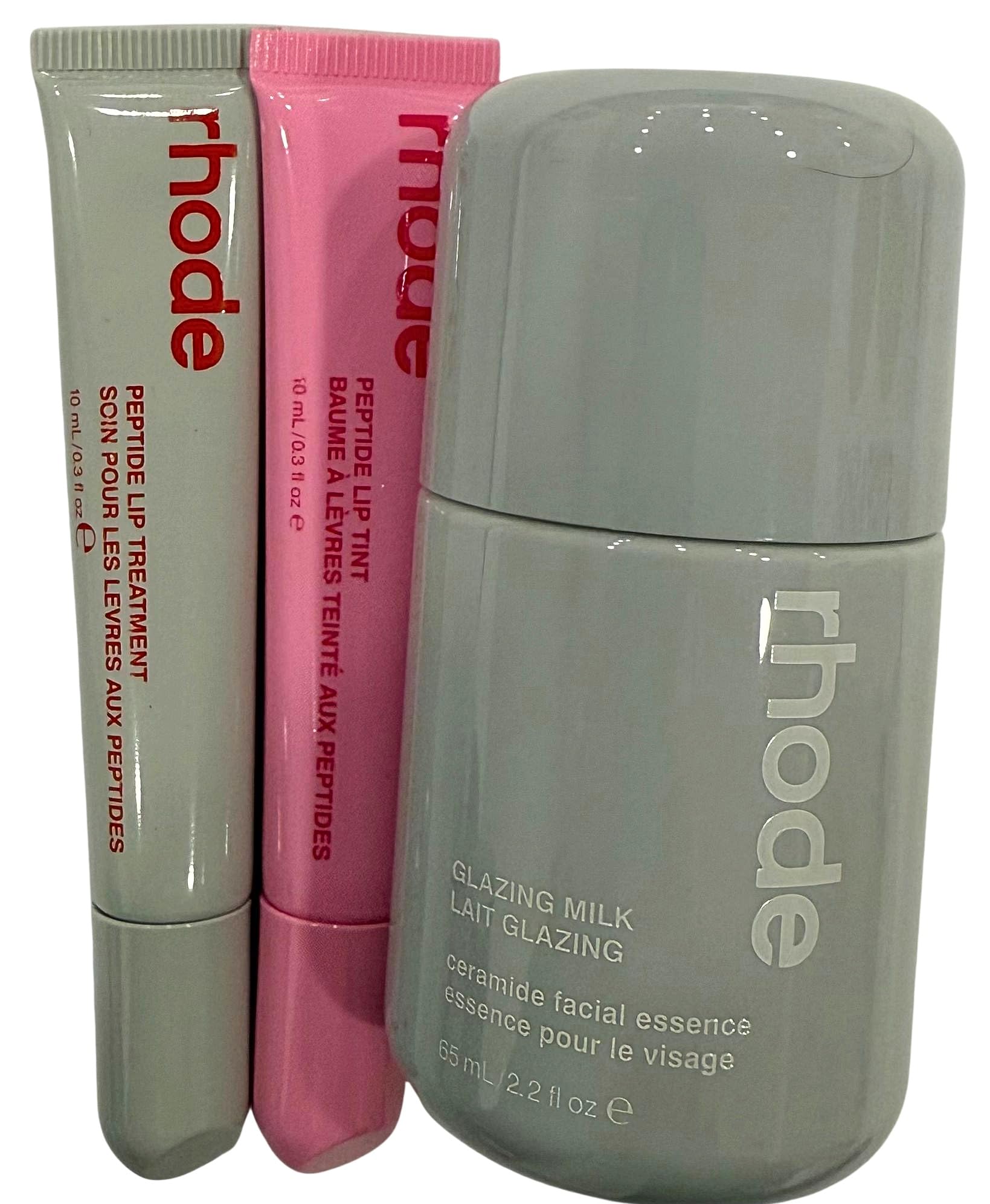 Rhode Glazed Trio Set: Glazing Milk, Strawberry Glaze Lip Treatment & Jelly Bean Lip Tint