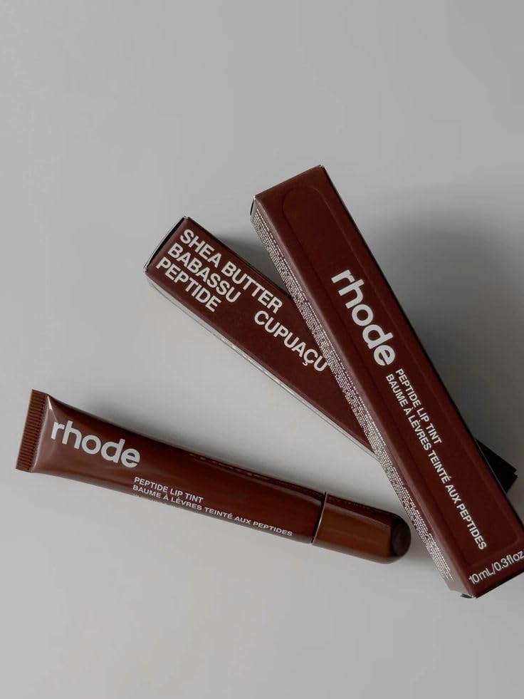 Rhode Peptide Lip Tint Espresso Rich Brown 10ml | Sheer Buildable Color, Glossy Finish, Hydrating Lip Tint