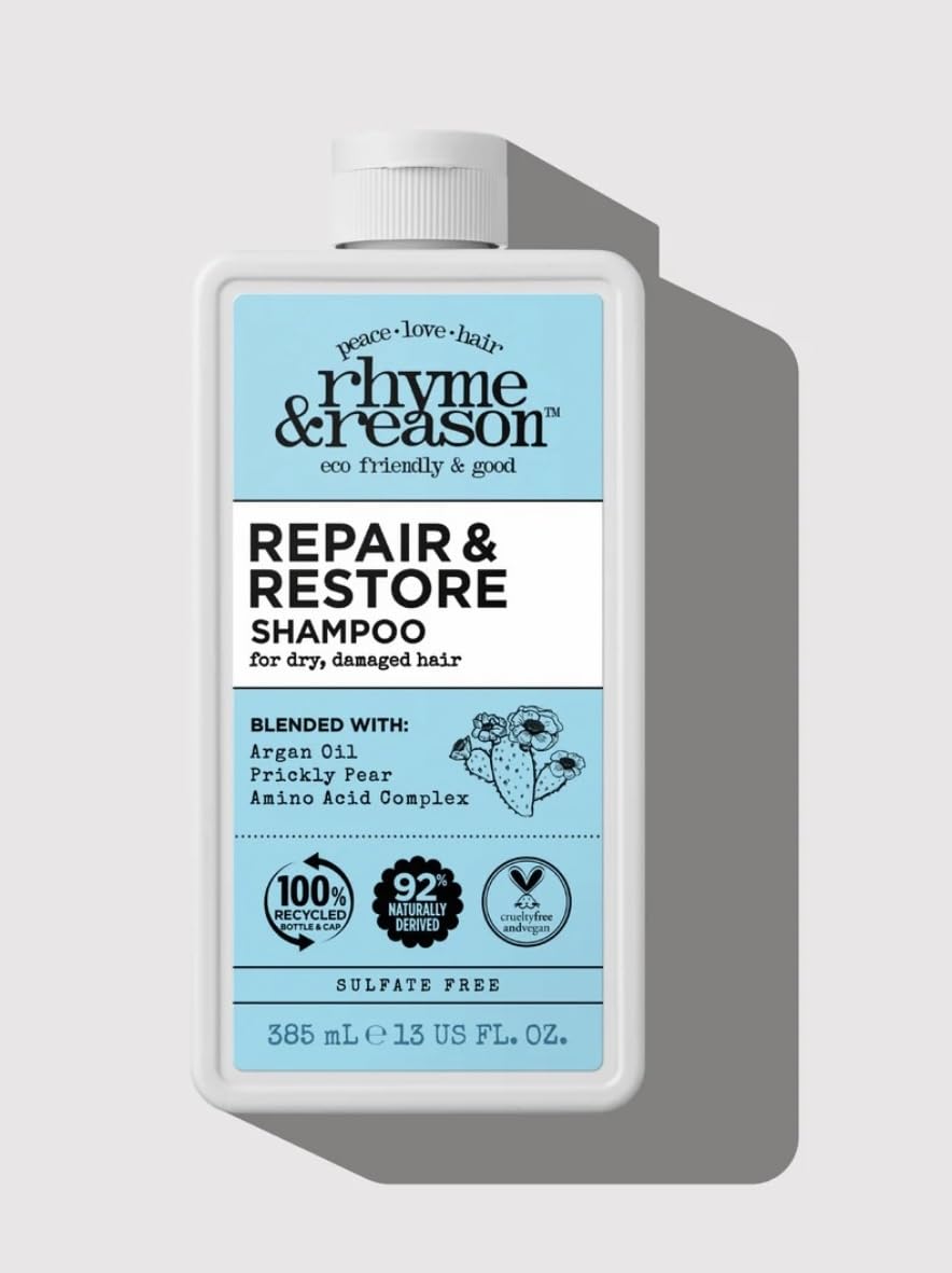 Rhyme & Reason Repair & Restore Shampoo & Conditioner Combo – 13 oz Each | Dry Hair Hydration, Vegan & Cruelty-Free
