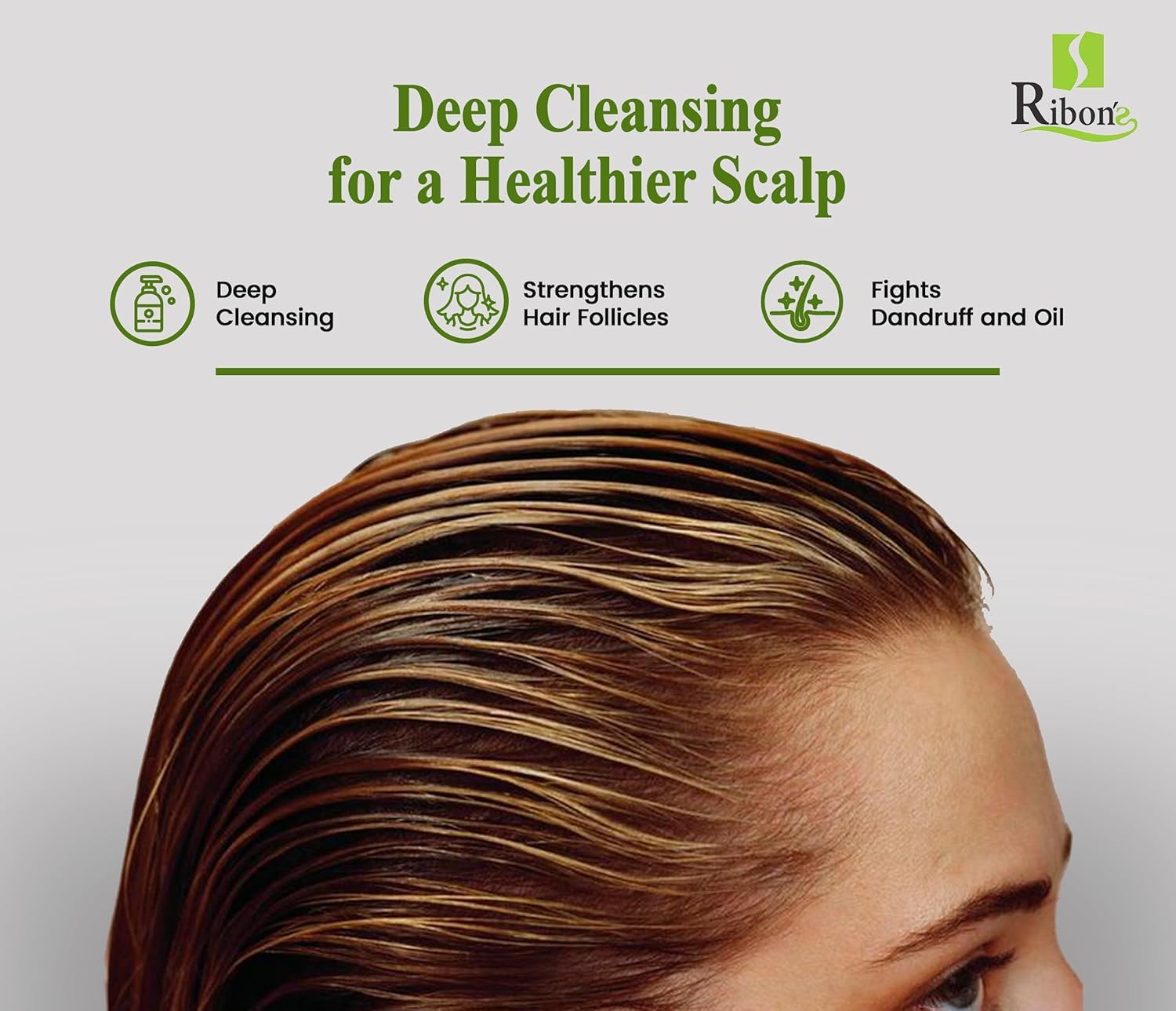 Ribon's Natural Shampoo & Hair Treatment Set – Onion, Rosemary & Aloe Vera – Pineapple Coconut Scent – 2x250ml