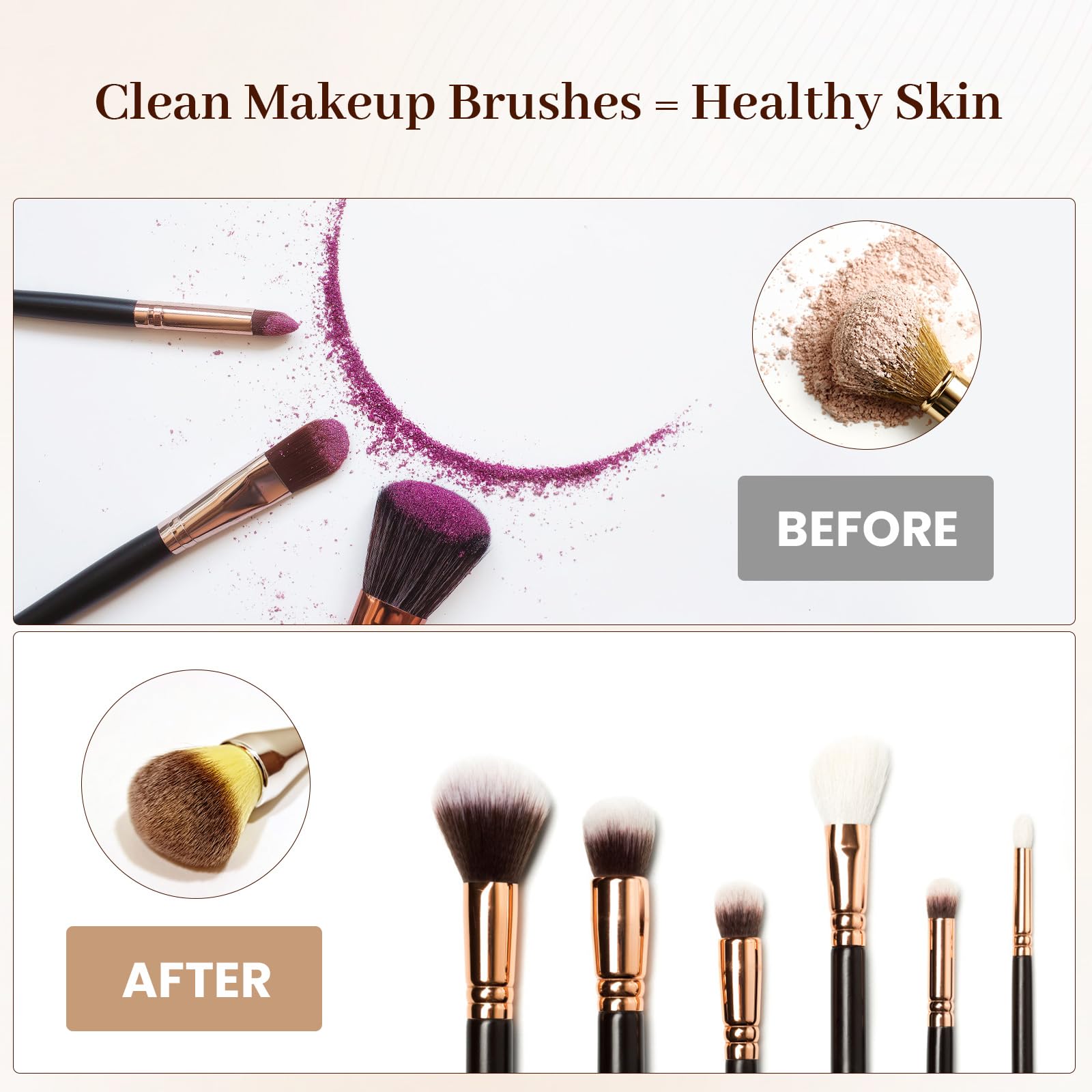 RICRIS Electric Makeup Brush Cleaner and Dryer – Fast Spin Wash