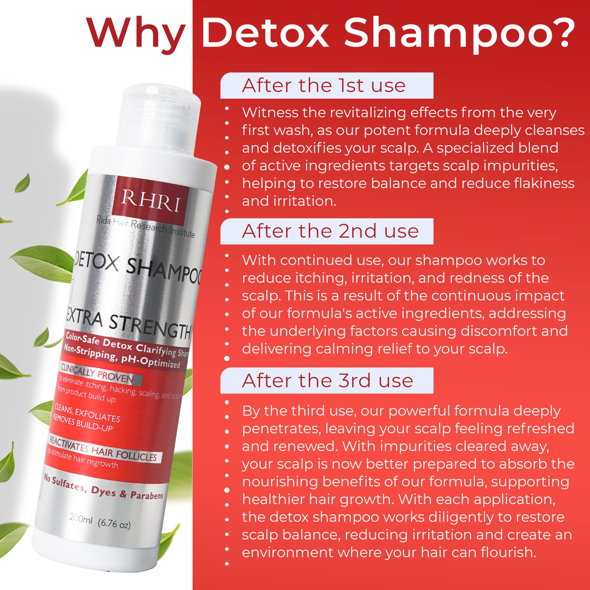 Rida Hair Research Institute Detox Shampoo – Clarifying for Build-Up & Scalp Comfort