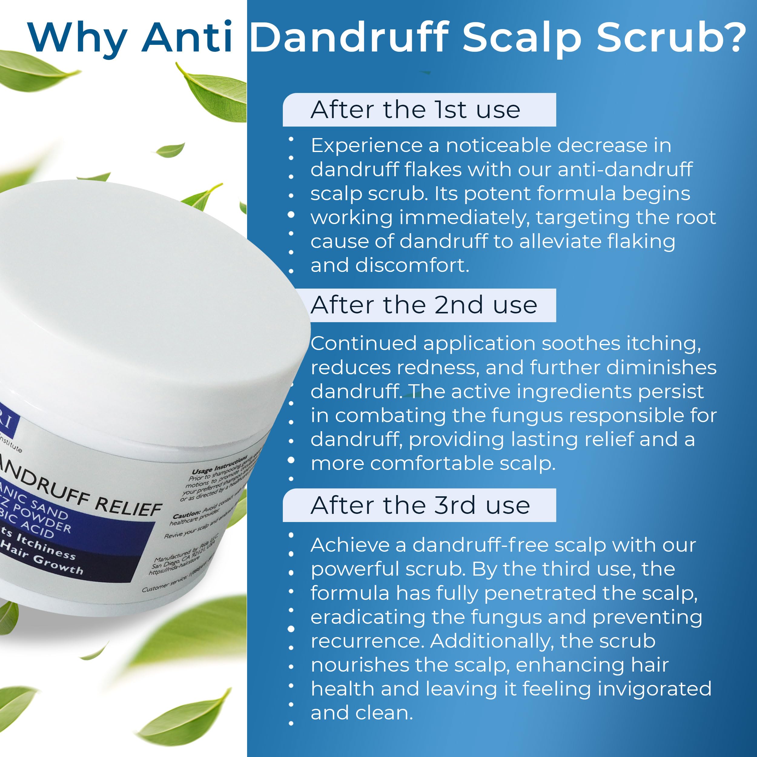 Anti Dandruff Scalp Scrub for Men & Women | Tea Tree Oil & DHT