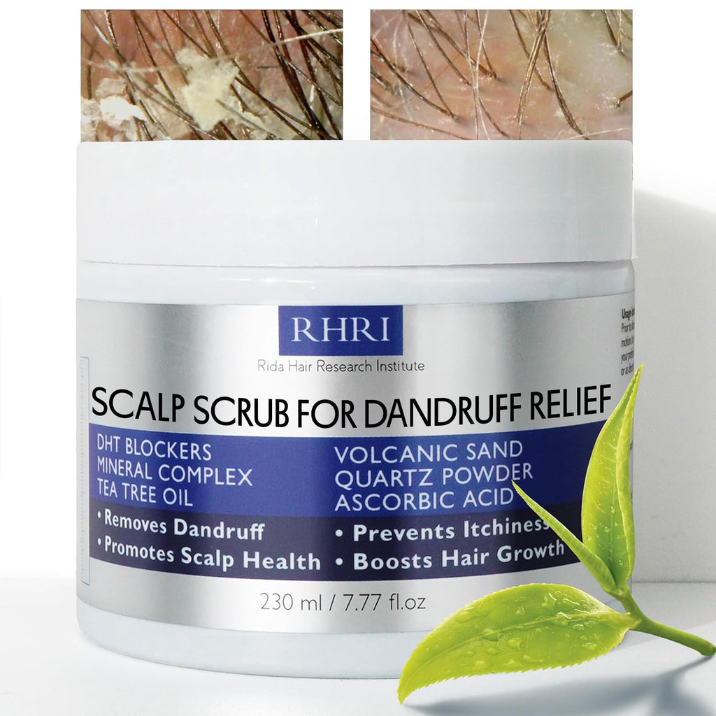 Anti Dandruff Scalp Scrub for Men & Women | Tea Tree Oil & DHT