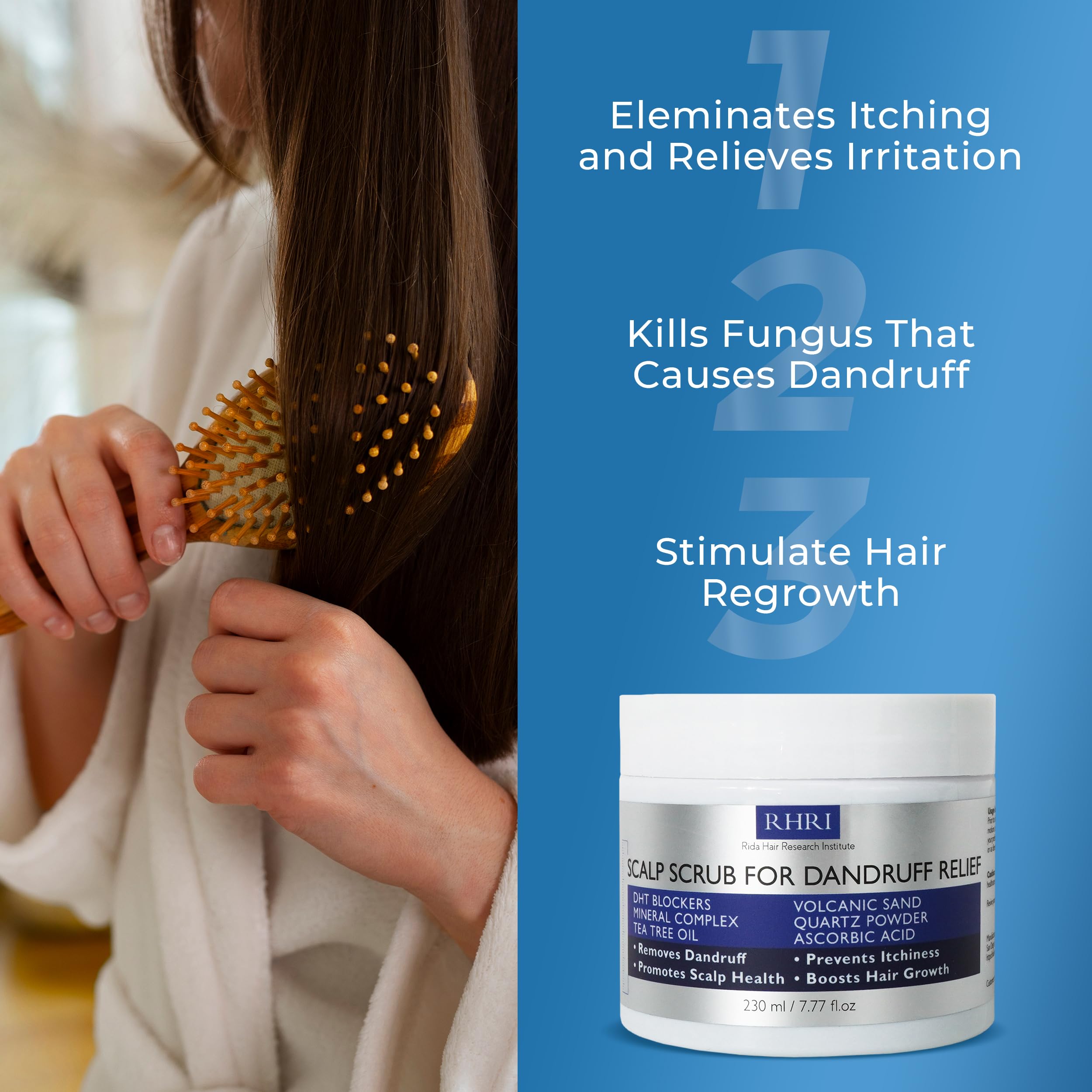 Anti Dandruff Scalp Scrub for Men & Women | Tea Tree Oil & DHT