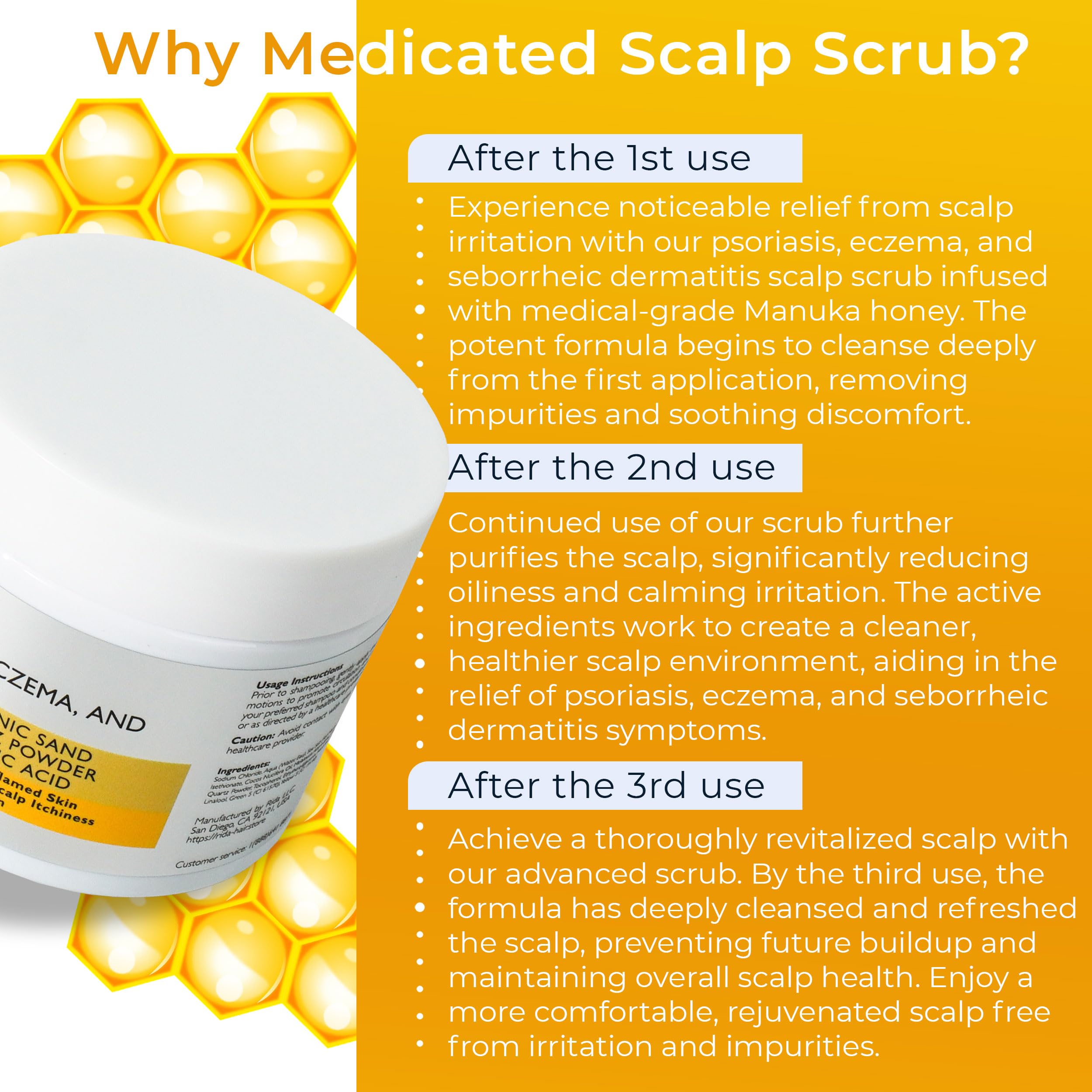 Rida Hair Research Institute: Anti Fungal Scalp Scrub with DHT Blockers, Mineral Complex & Tea Tree Oil