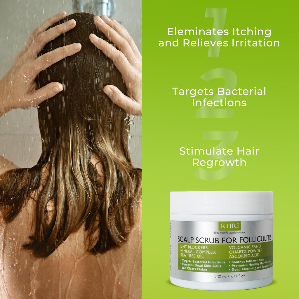 Rida Hair Research Institute – Anti Fungal Scalp Scrub (Pre-Shampoo) for Folliculitis & Dandruff