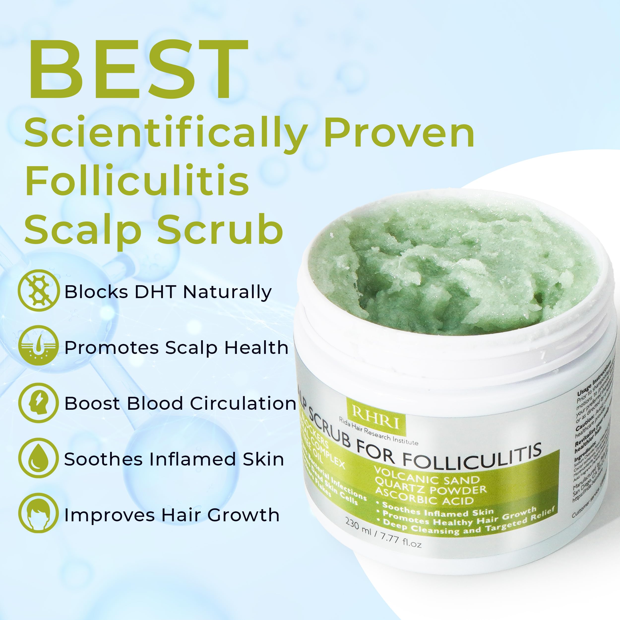 Rida Hair Research Institute – Anti Fungal Scalp Scrub (Pre-Shampoo) for Folliculitis & Dandruff