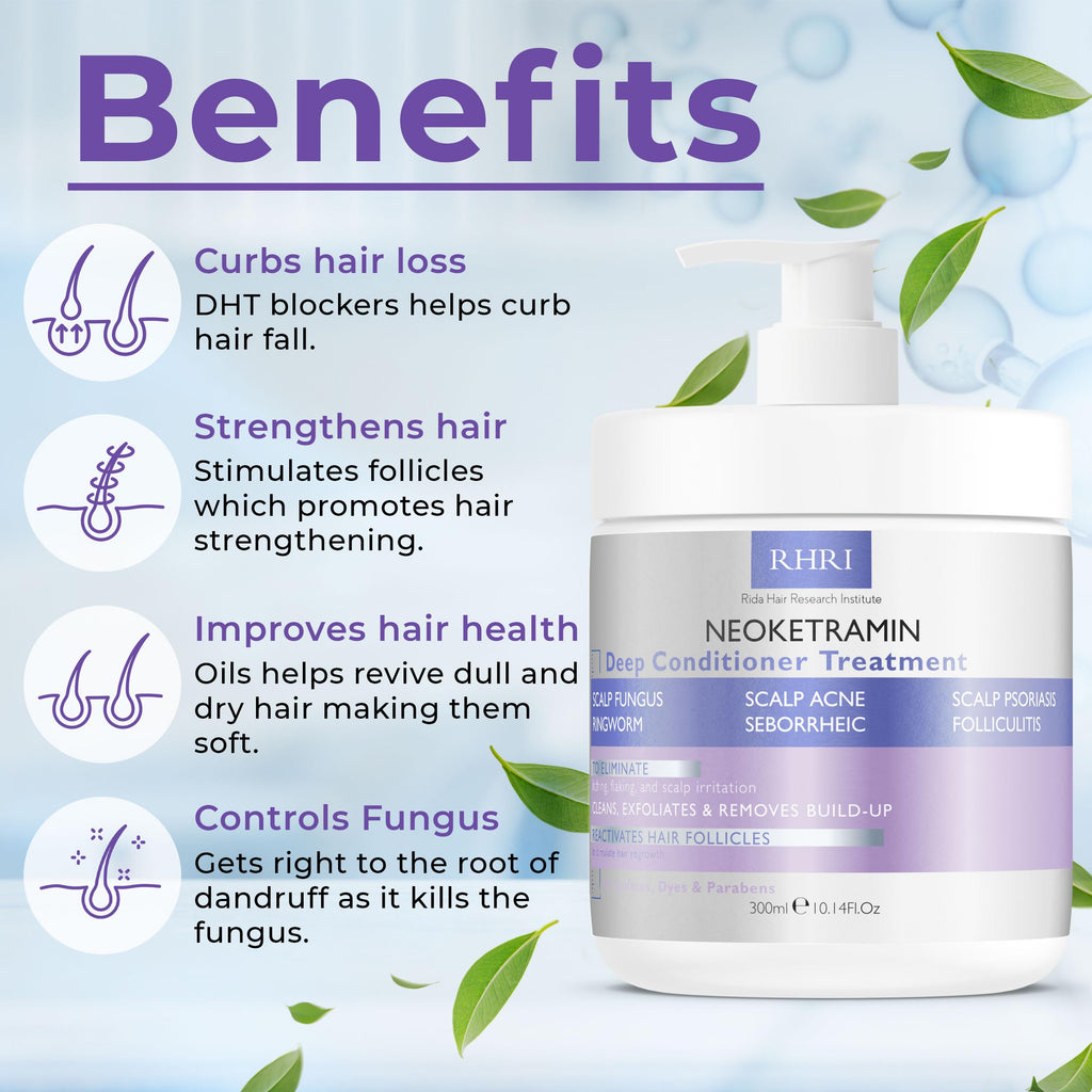 Rida Hair Research Institute Anti Fungal Deep Conditioner – Scalp Care for Psoriasis, Dandruff & Dry Scalp