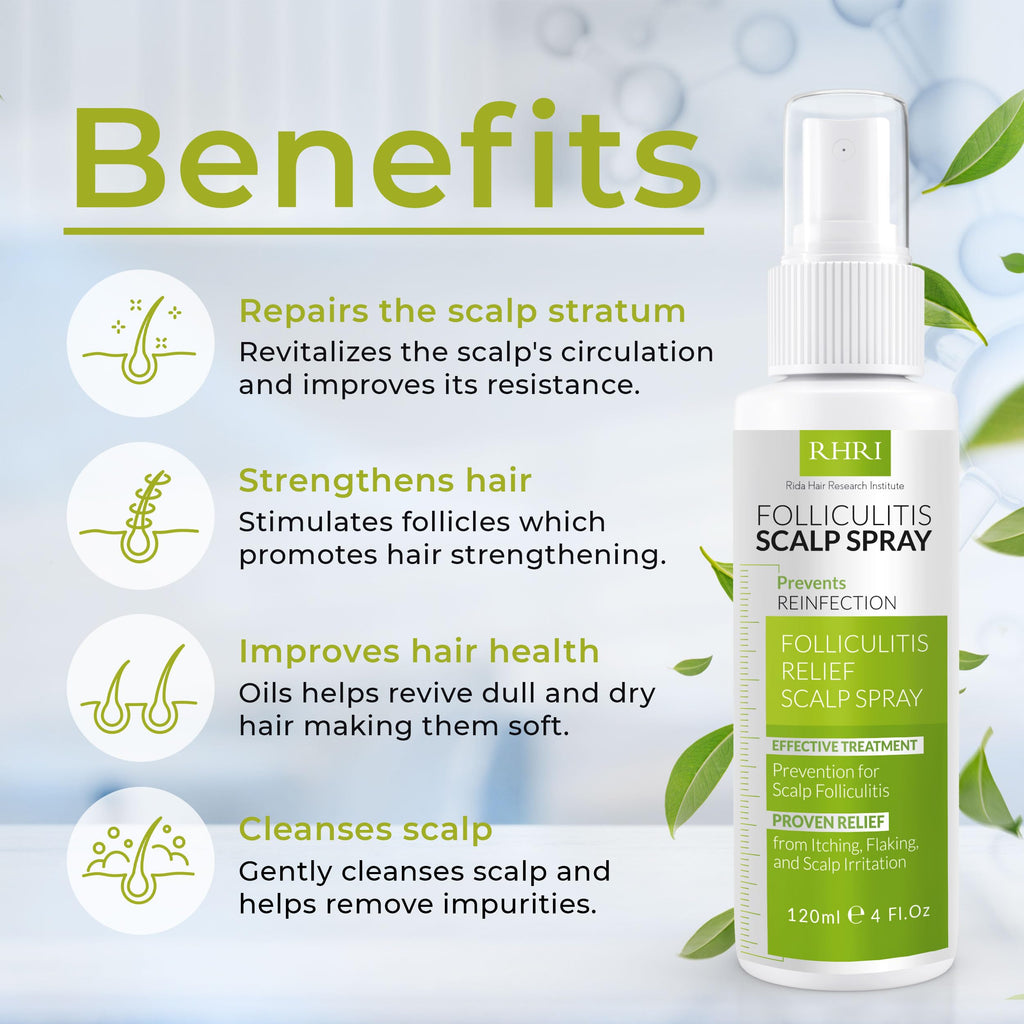 Folliculitis Scalp Spray — Dandruff & Psoriasis Relief | Rida Hair Research Institute