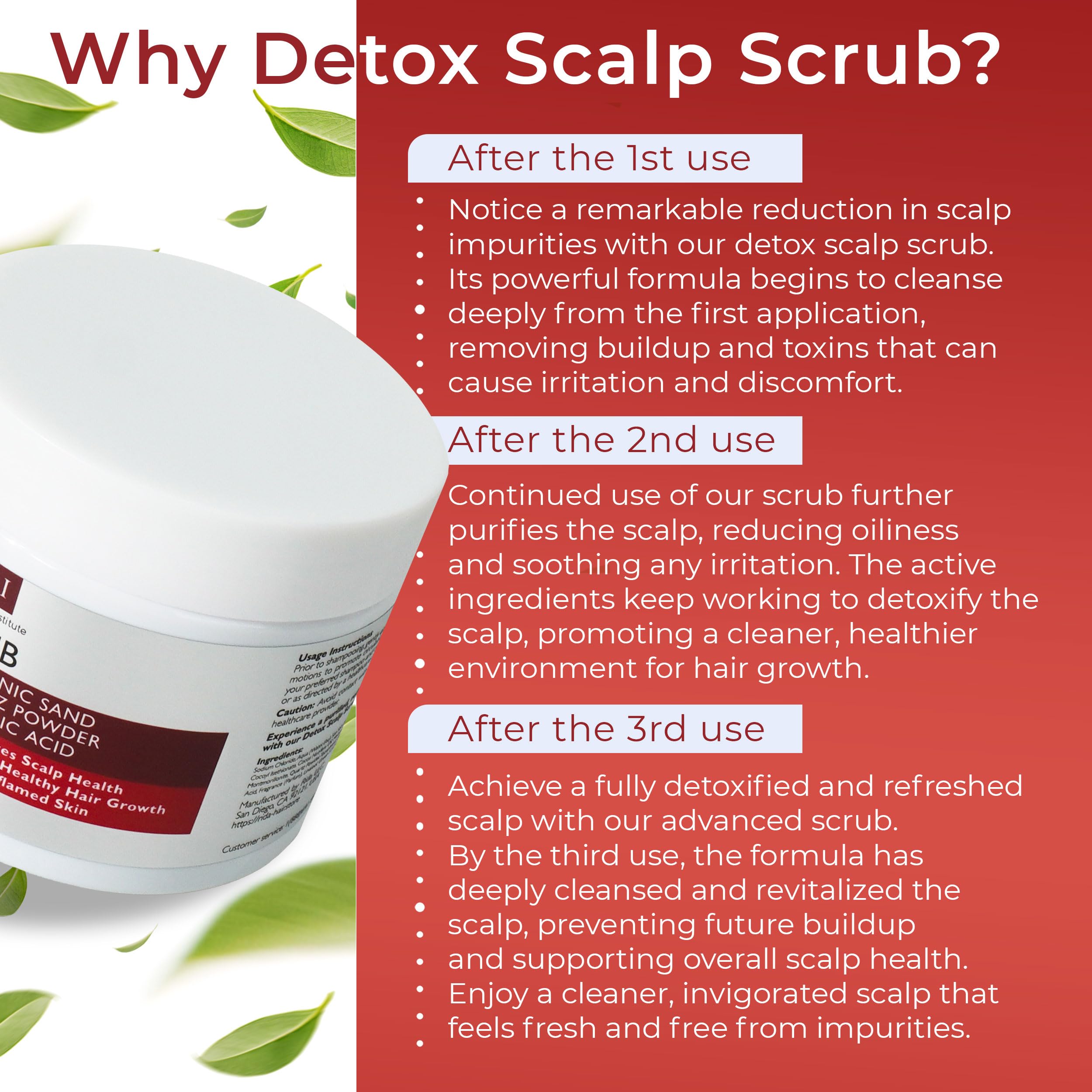 Rida Hair Research Institute Scalp Scrub with Tea Tree Oil | Detox, Exfoliate & DHT Blockers | 7.77 fl oz