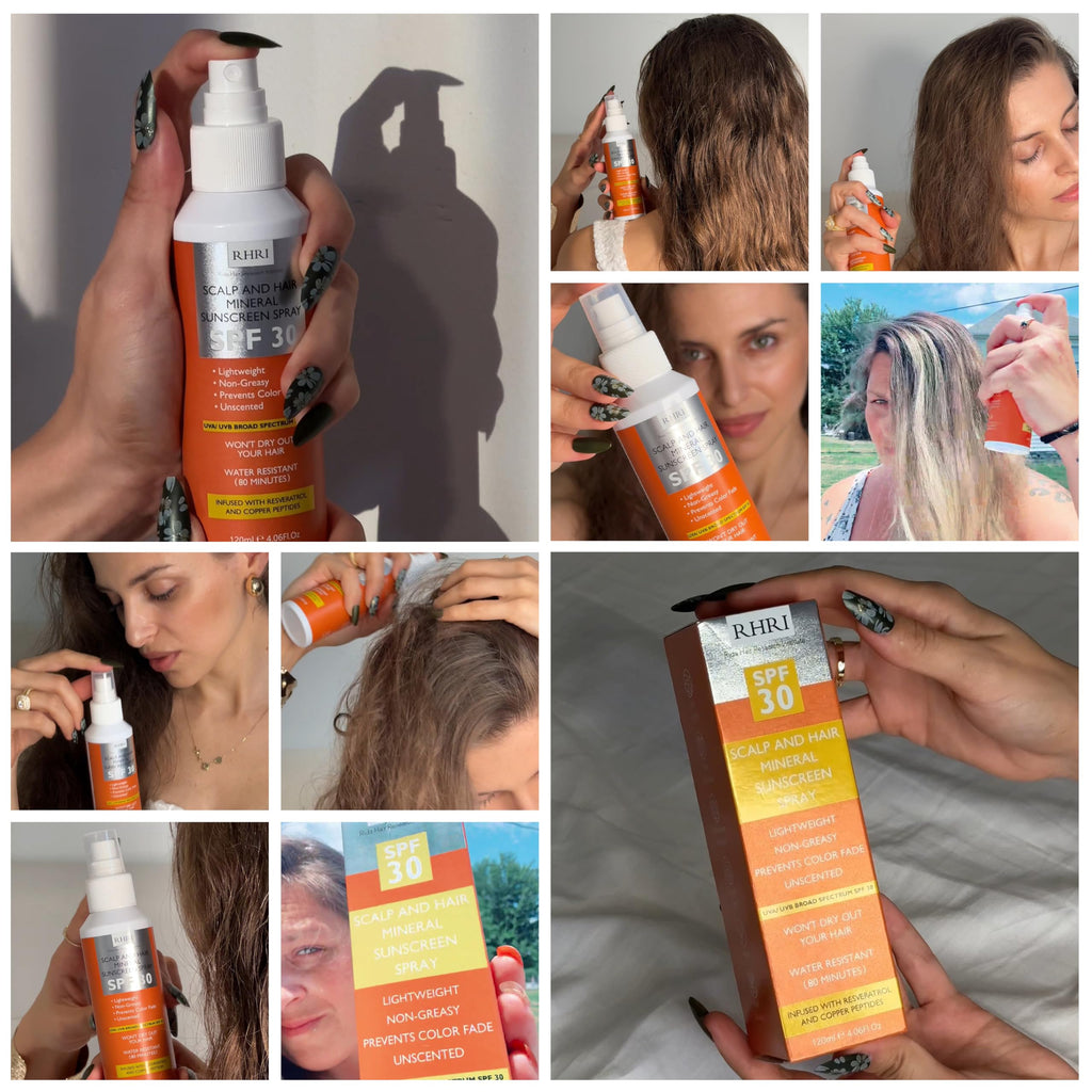 Rida Hair Research Institute Premium SPF 30 Hair Sunscreen Spray | Non-Greasy UV Protection for Hair & Scalp | Travel-Size 4 oz / 120 ml