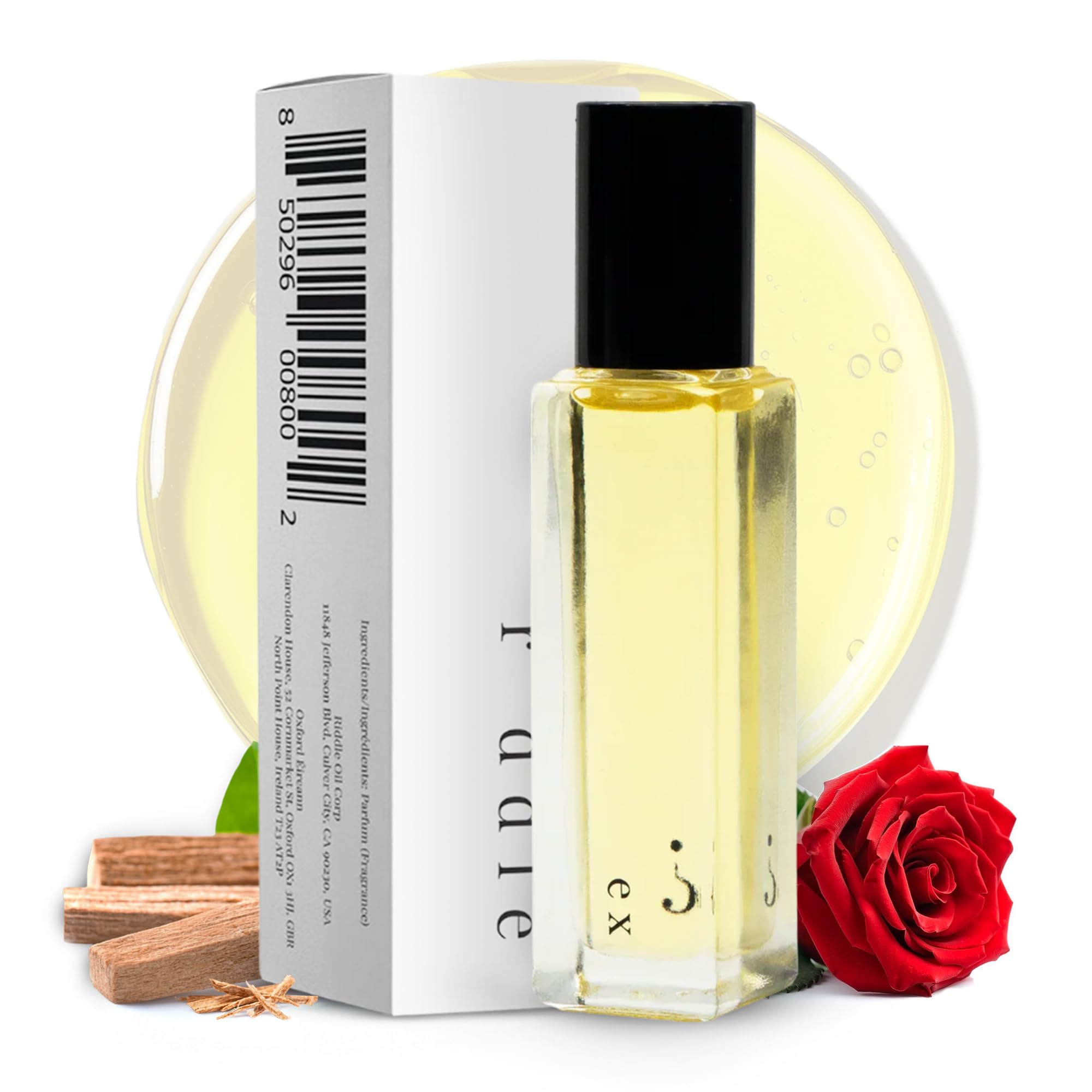 Riddle Ex Roll-On Perfume for Women – Cardamom, Sandalwood, Rose & Musk | Alcohol-Free & Made in USA