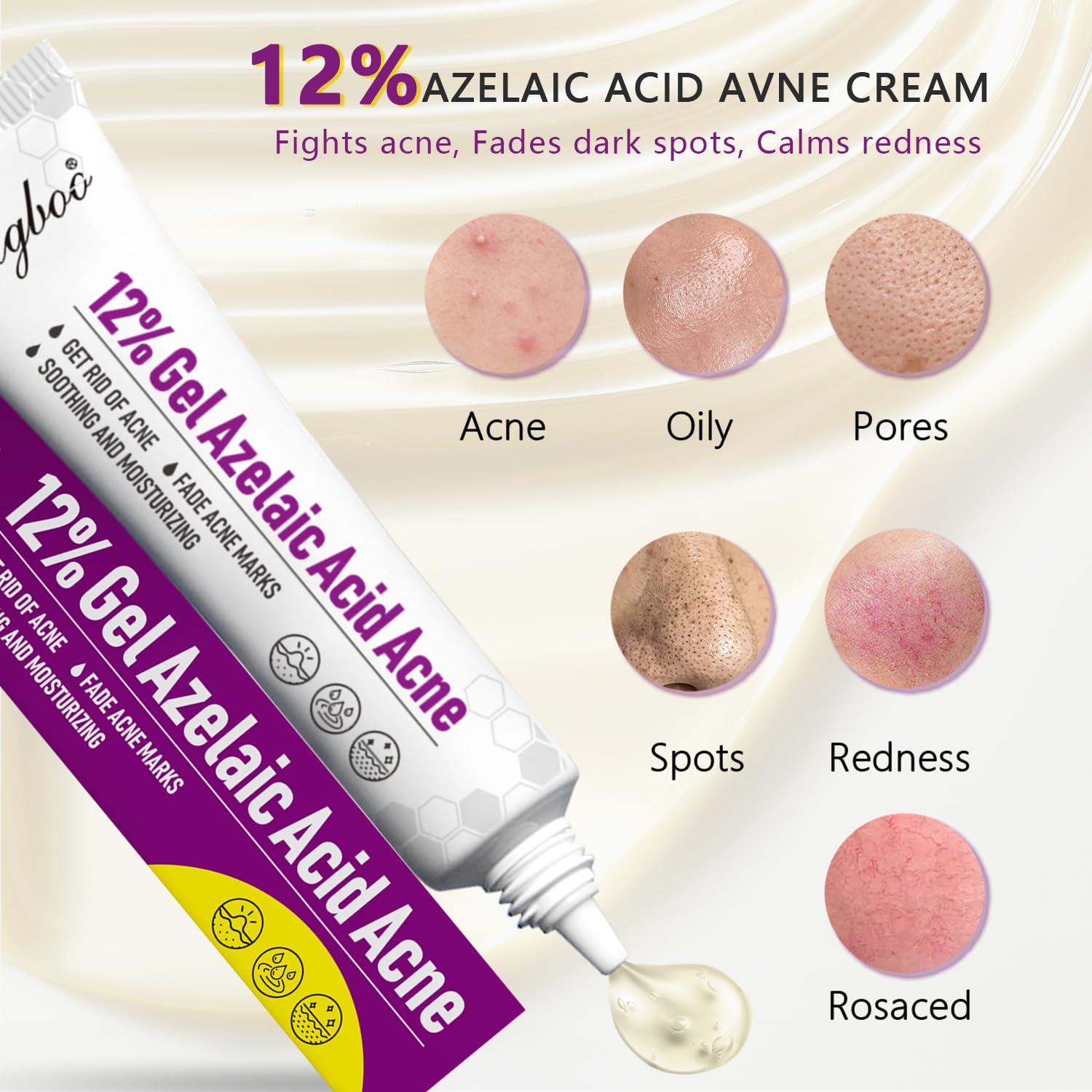 RIGBOO Azelaic Acid 12% Serum – Niacinamide & Hyaluronic Acid