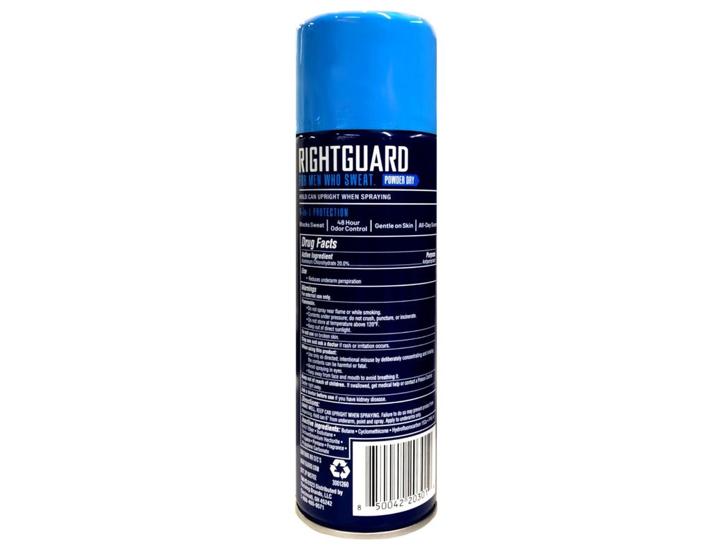 Right Guard Aerosol Sport Powder Dry Antiperspirant – 8-Pack, 6 oz Each