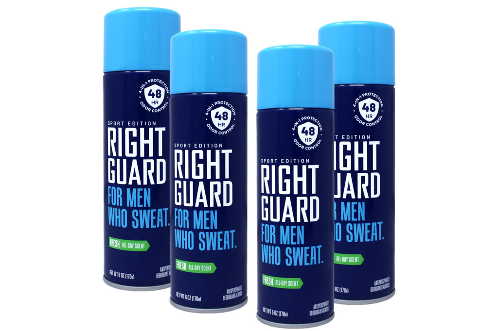 Right Guard Sport Fresh Antiperspirant Spray 6 oz – Pack of 4