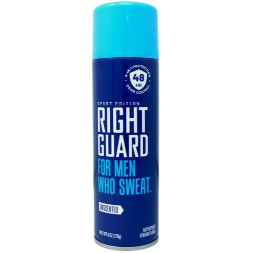 Right Guard Unscented Antiperspirant Aerosol 6 oz - Pack of 3 | For Men Who Sweat