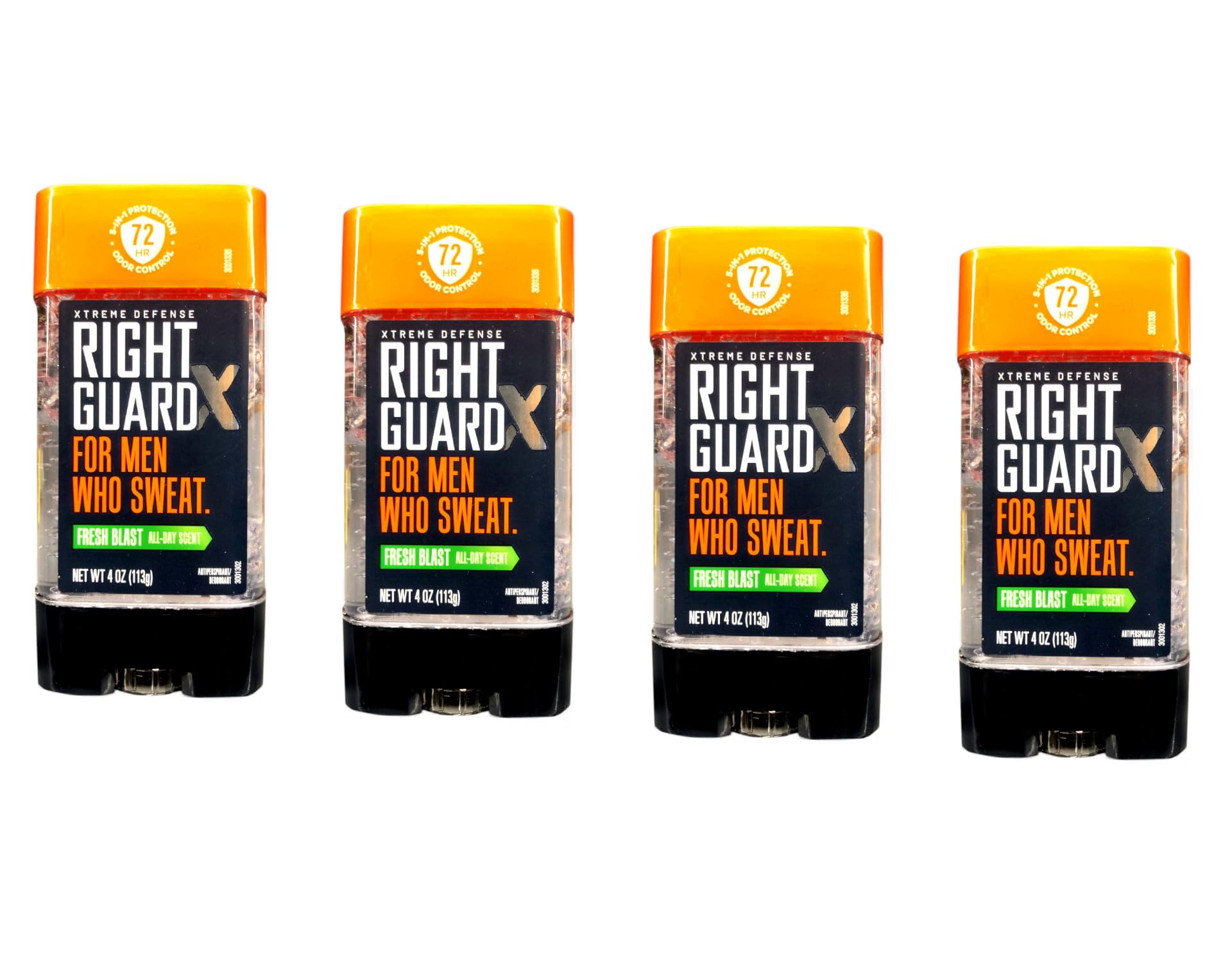Right Guard Xtreme Defense Gel Fresh Blast Scent – 4 oz Each, 4-Pack