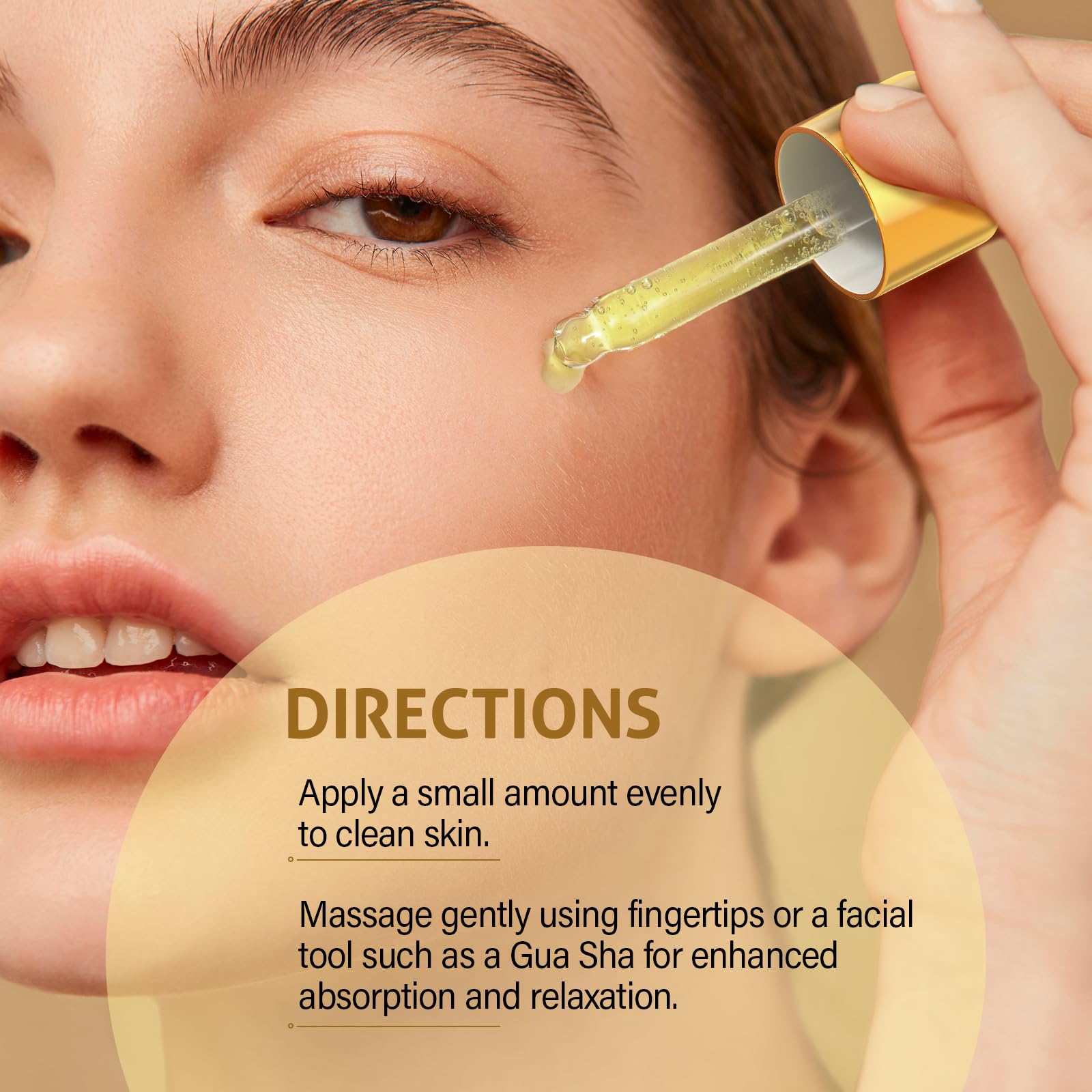 RIHAKO Turmeric Rosehip Face Oil for Gua Sha – Hydrating Anti-Aging Glow