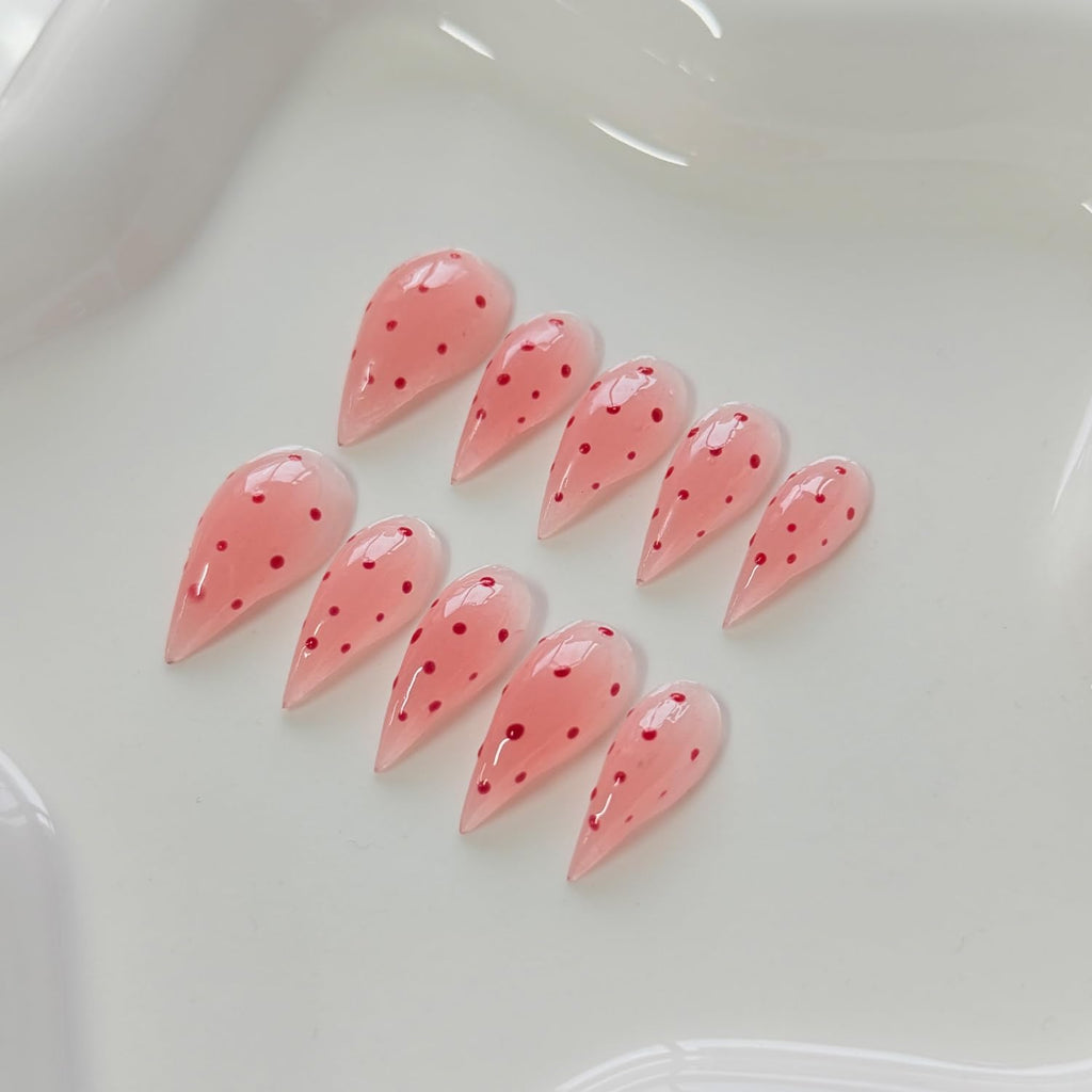 RIICFDD Handmade Press-On Nails – Curved Eagle Claw White (Size M) | Reusable Thick Acrylic Kit