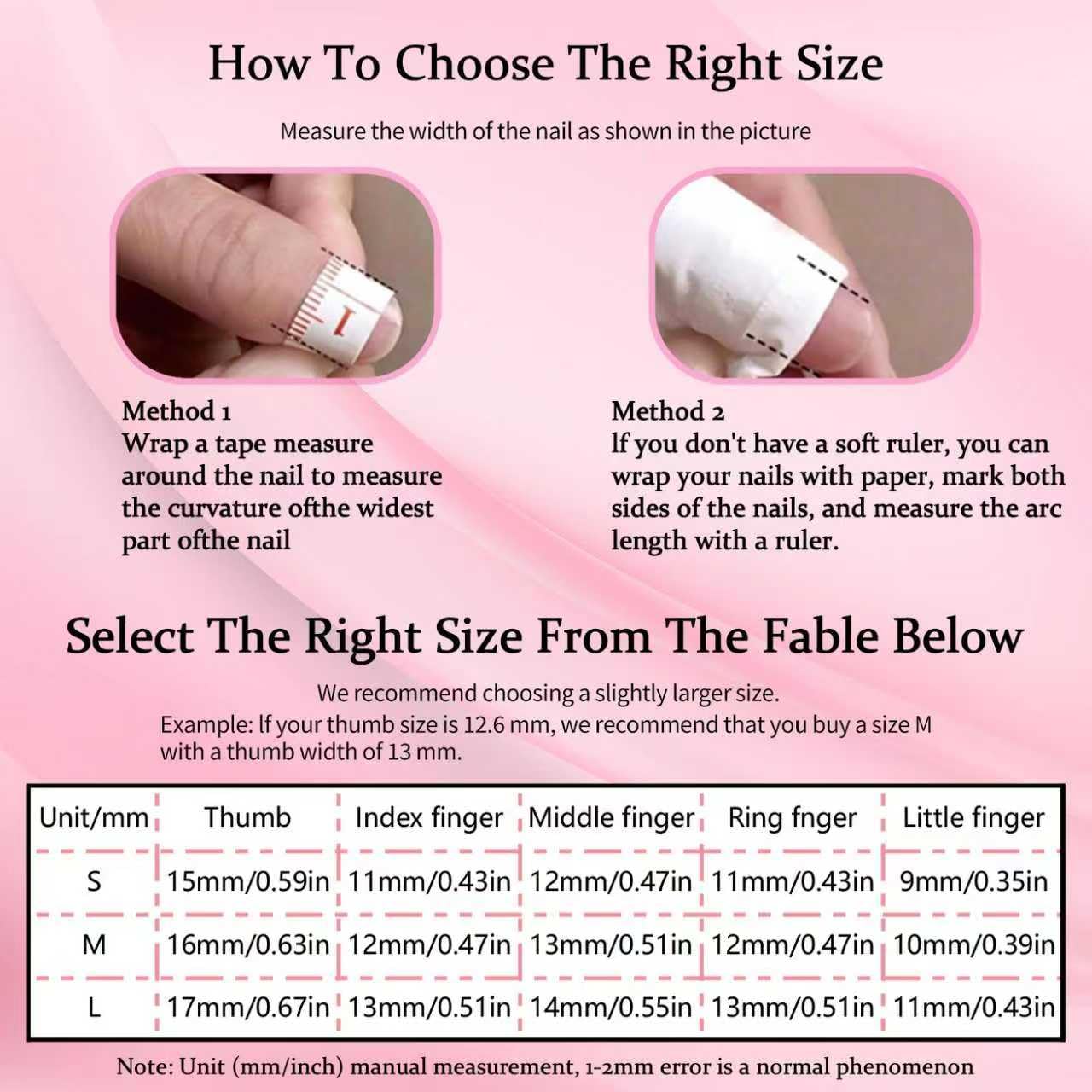 RIICFDD Handmade Press On Nails Duck Medium – Reusable 10 Pcs Velvet Floral Pink French Tips