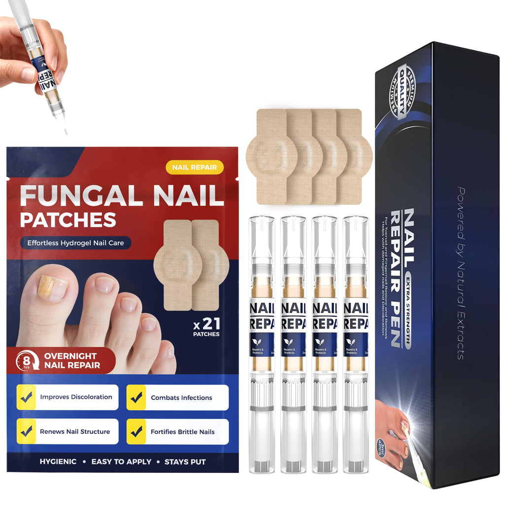 Rinlus Fungal Nail Patches & Nail Repair Pen – Fast-Acting 7-Day Toenail Treatment