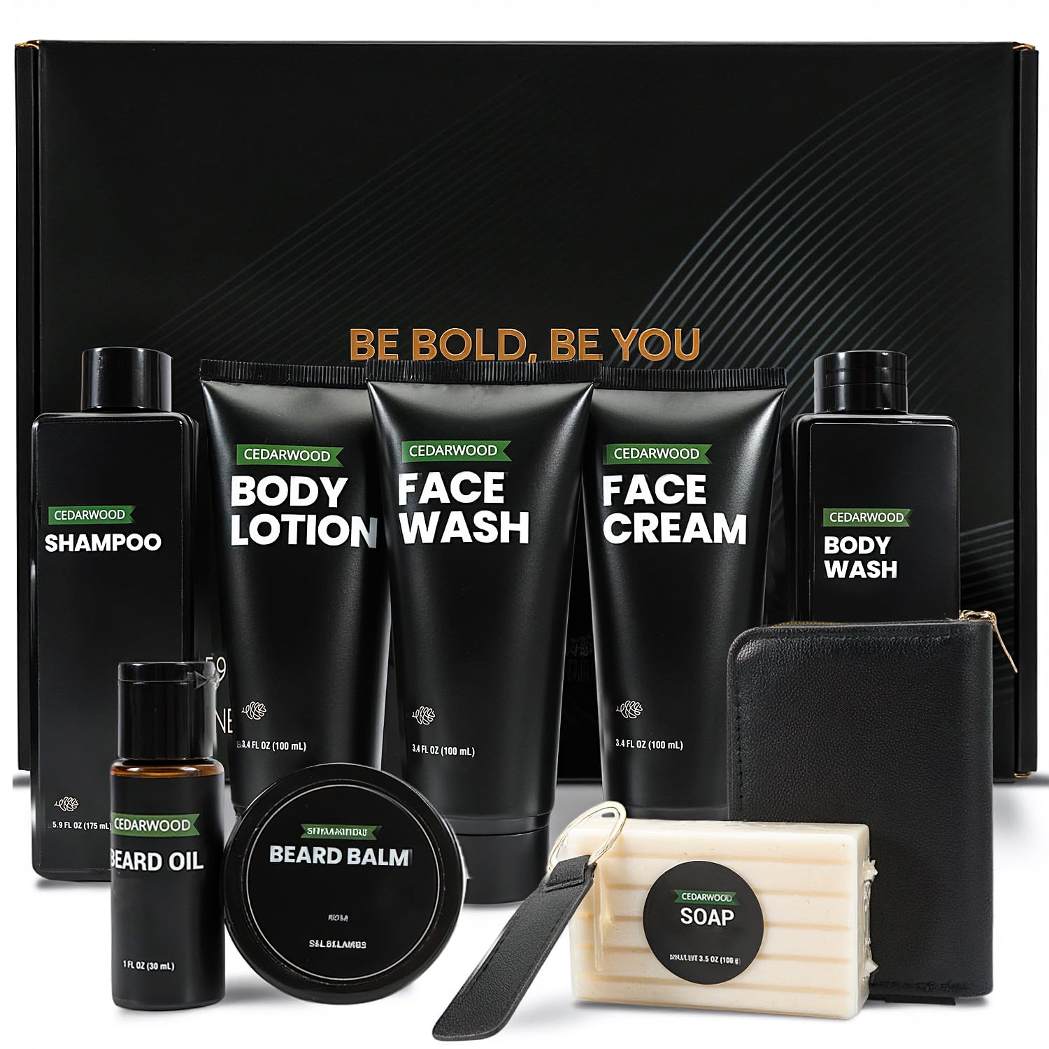 Rinse & Robust Beard Kit for Men – Cedarwood Oil & Balm Gift Set