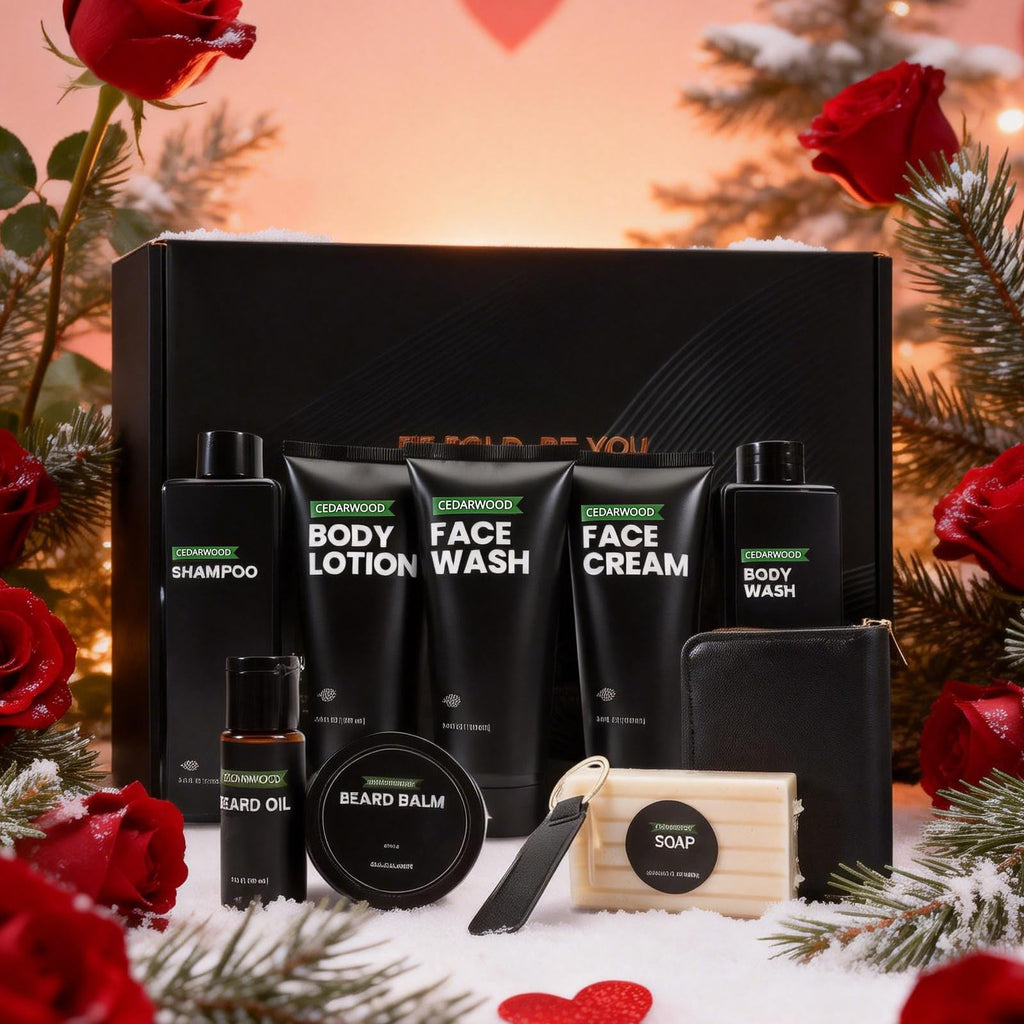 Rinse & Robust Beard Kit for Men – Cedarwood Oil & Balm Gift Set