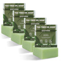 Rinse & Robust Tea Tree Oil Soap Bar Set for Men — 4 x 5.3 oz, Handmade with Shea Butter