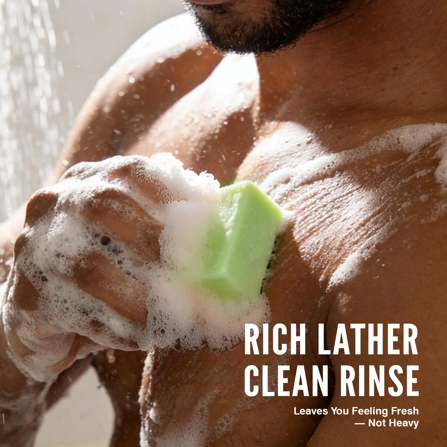 Rinse & Robust Tea Tree Oil Soap Bar Set for Men — 4 x 5.3 oz, Handmade with Shea Butter