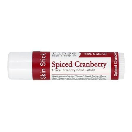 Rinse Bath & Body Spiced Cranberry Solid Lotion Stick – Travel-Ready Vegan Handmade Moisturizer