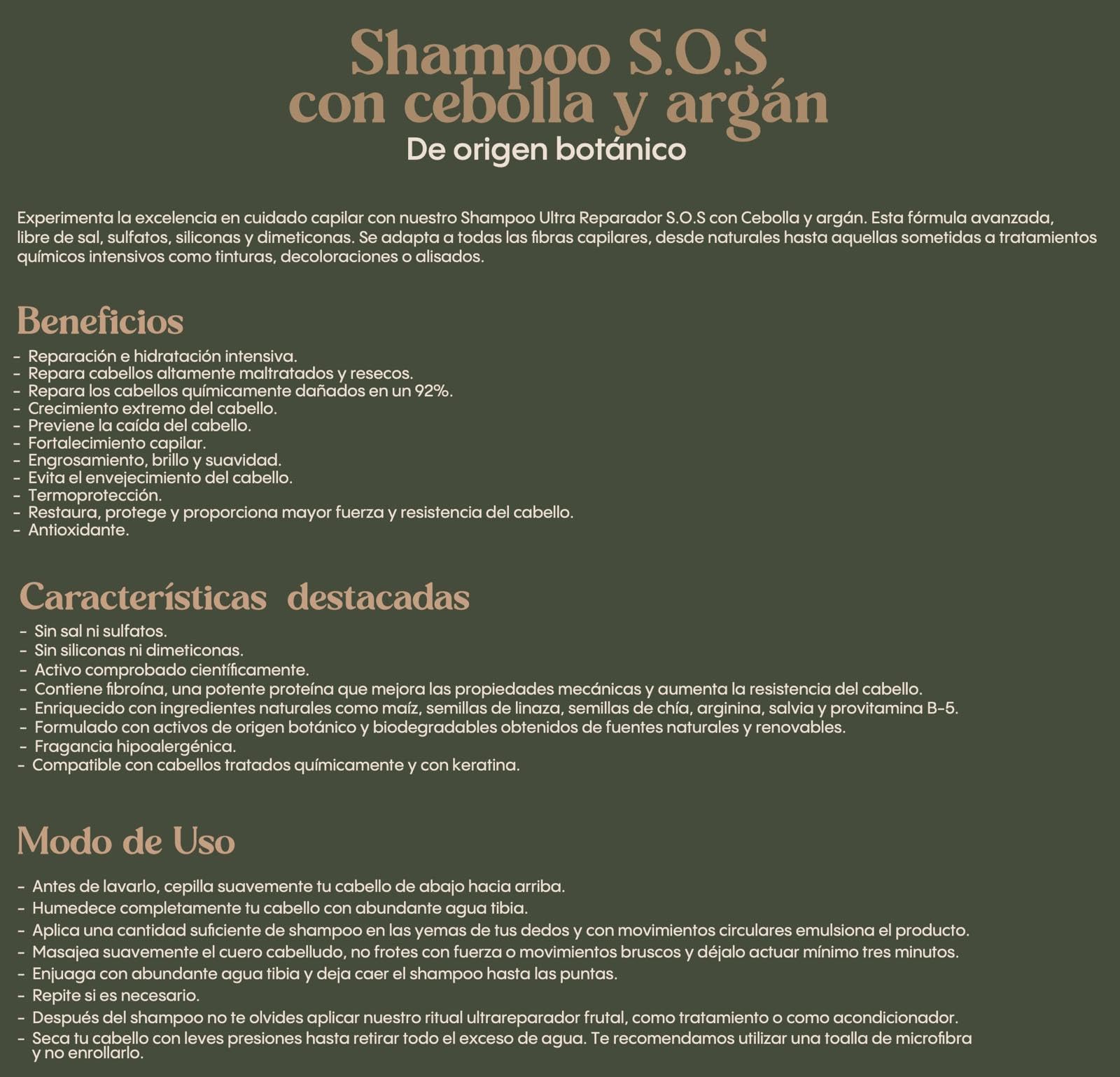 Ritual Botanico Ultra Repair SOS Shampoo with Onion & Argan | Plex Treatment Kit