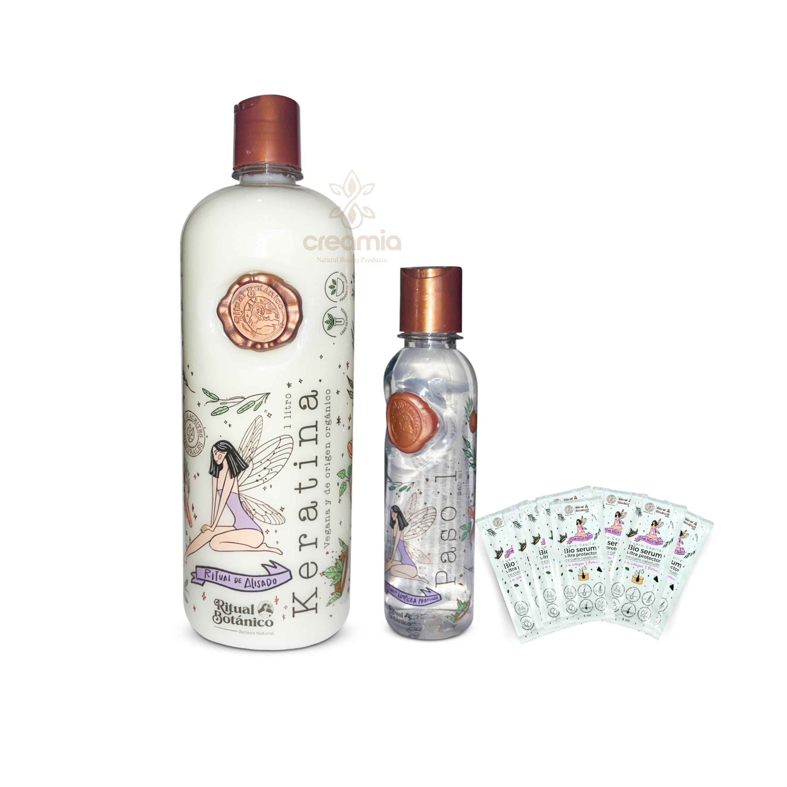 Ritual Botanico Organic Keratin 1L Hair Relaxer Kit – Vegan, Ammonia-Free