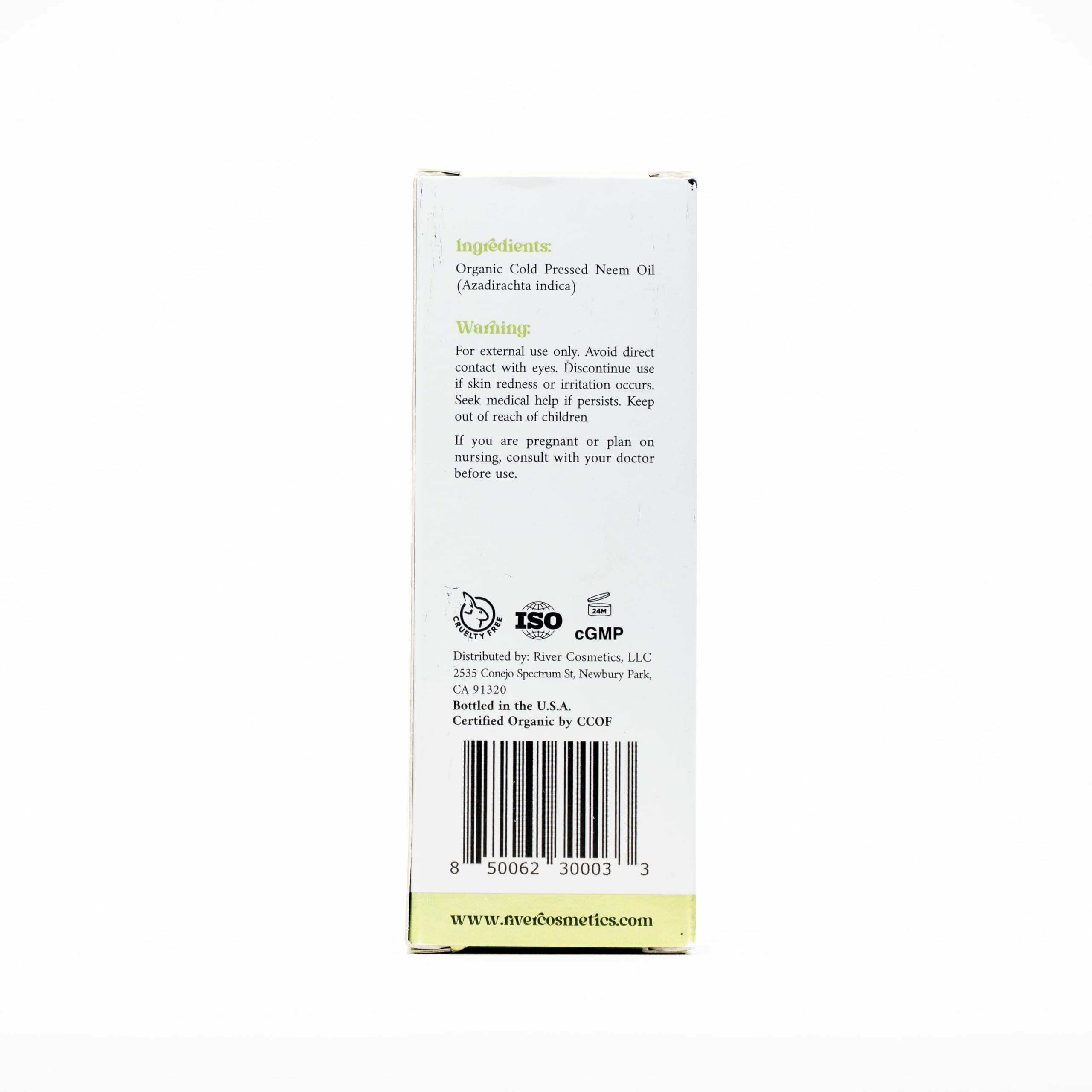 River Cosmetics Organic Neem Oil – Cold-Pressed, 4 oz, USDA Organic, Hexane-Free