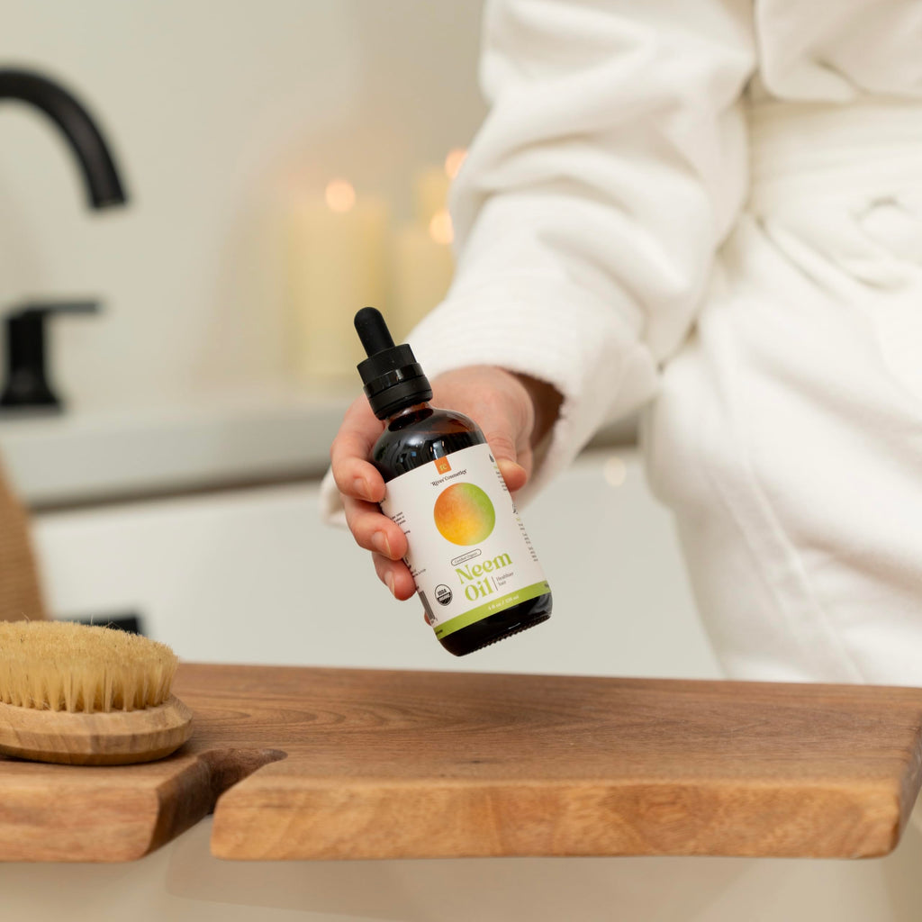 River Cosmetics Organic Neem Oil – Cold-Pressed, 4 oz, USDA Organic, Hexane-Free