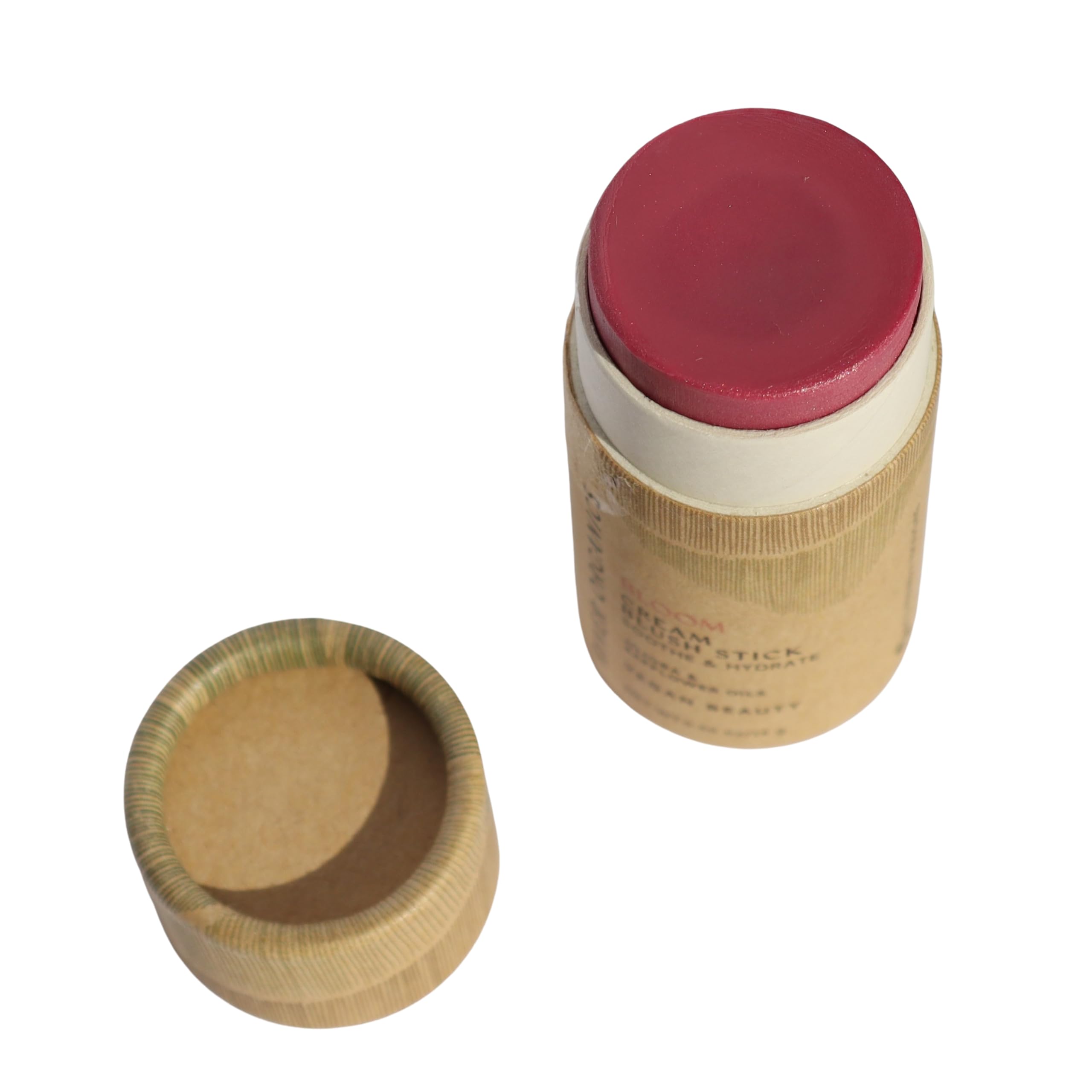 River Organics Vegan Blush Stick – Hydrating, Multi-Use Cream Blush in Bloom (0.50 oz) | Plastic-Free Packaging